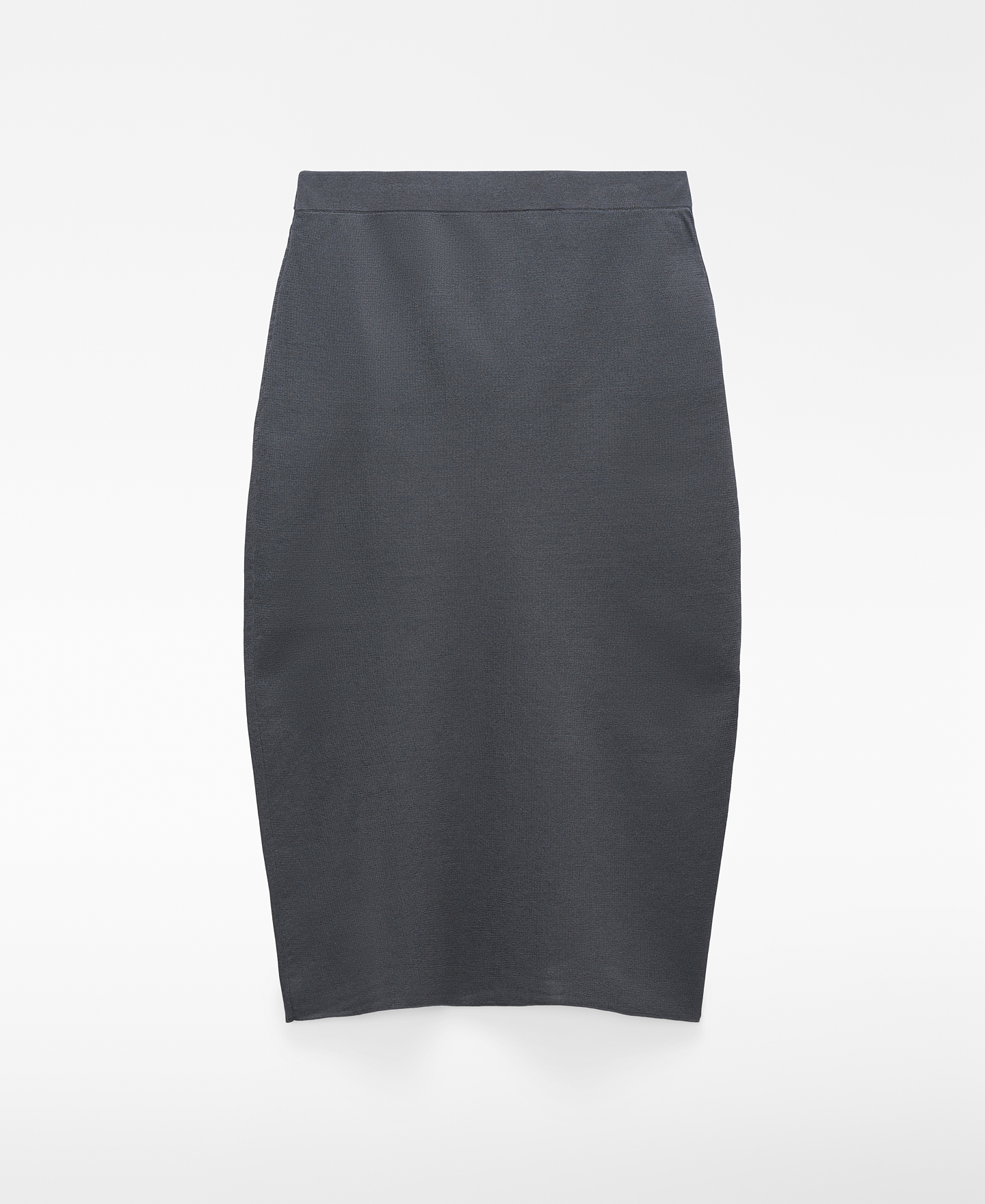 Gathered midi knit skirt image number 5