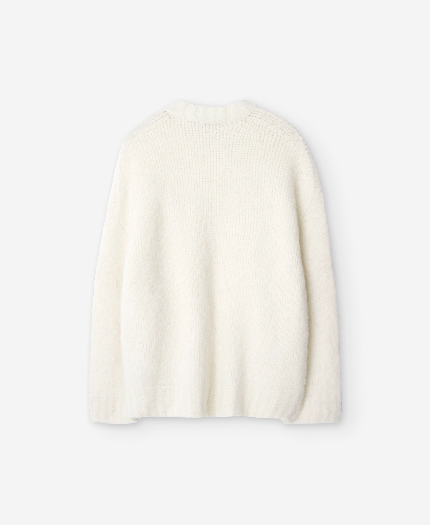Alpaca knitted crew neck sweater image number 5