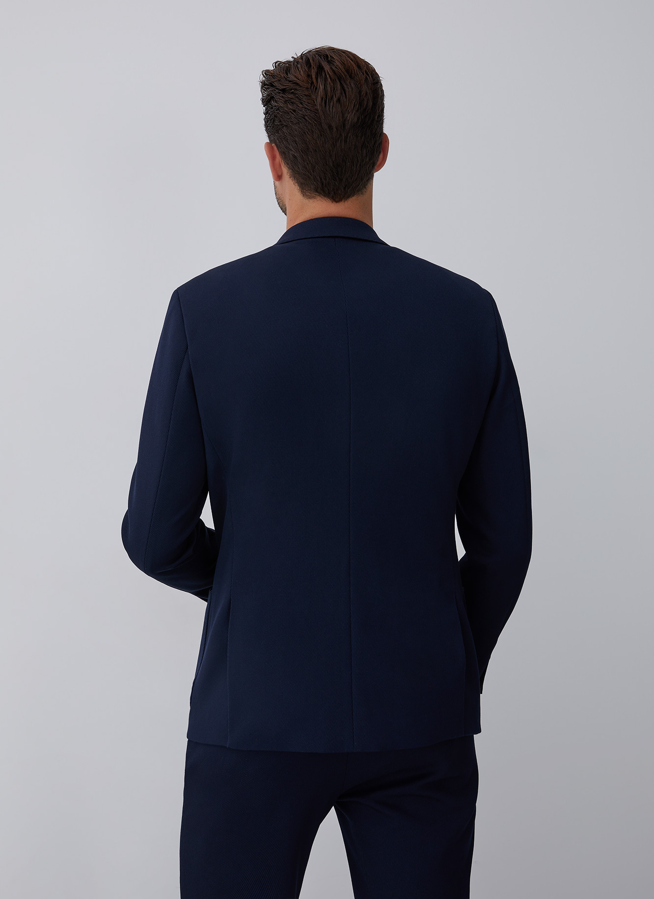 Textured twill blazer jacket image number 6