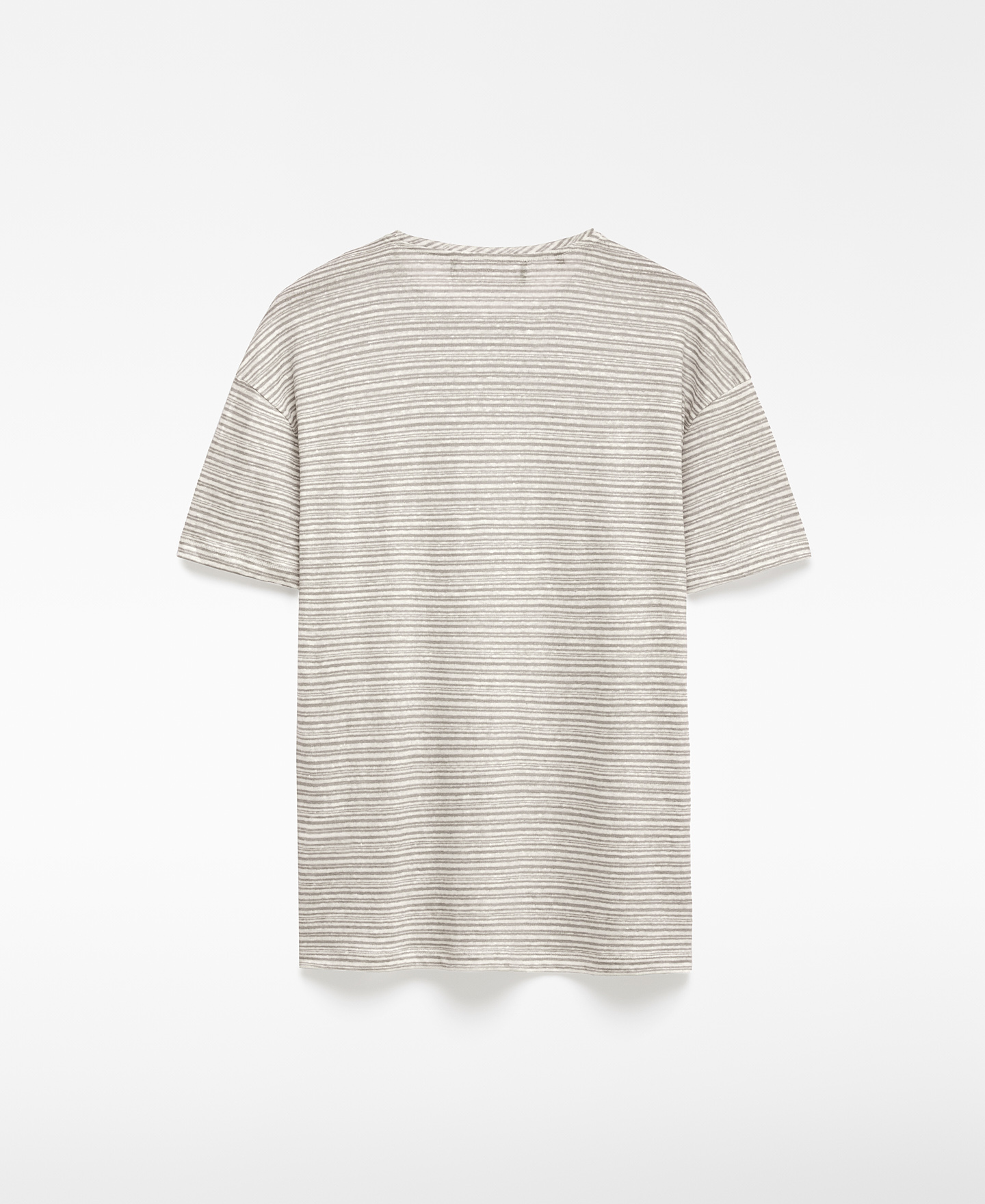 European linen structured T-shirt man image number 5