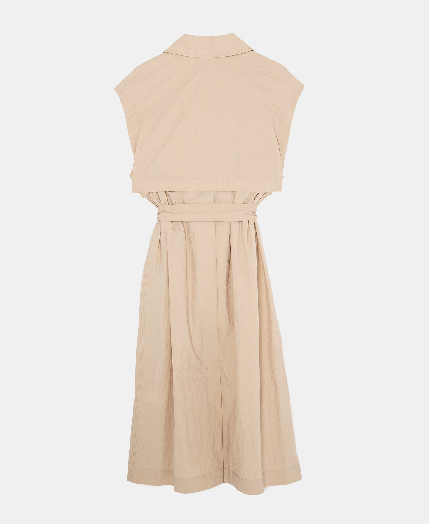 Viscose and nylon sleeveless trench coat image number 5