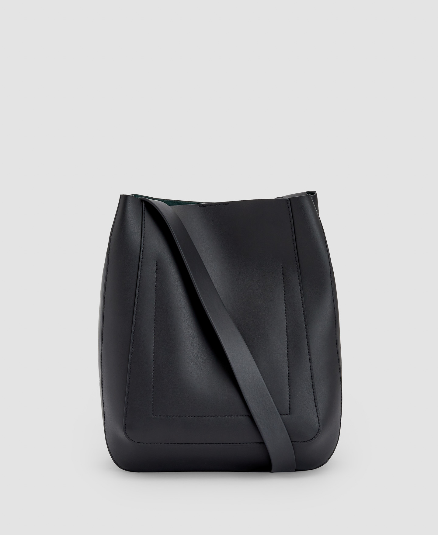 Bolso hobo en vaqueta image number 1