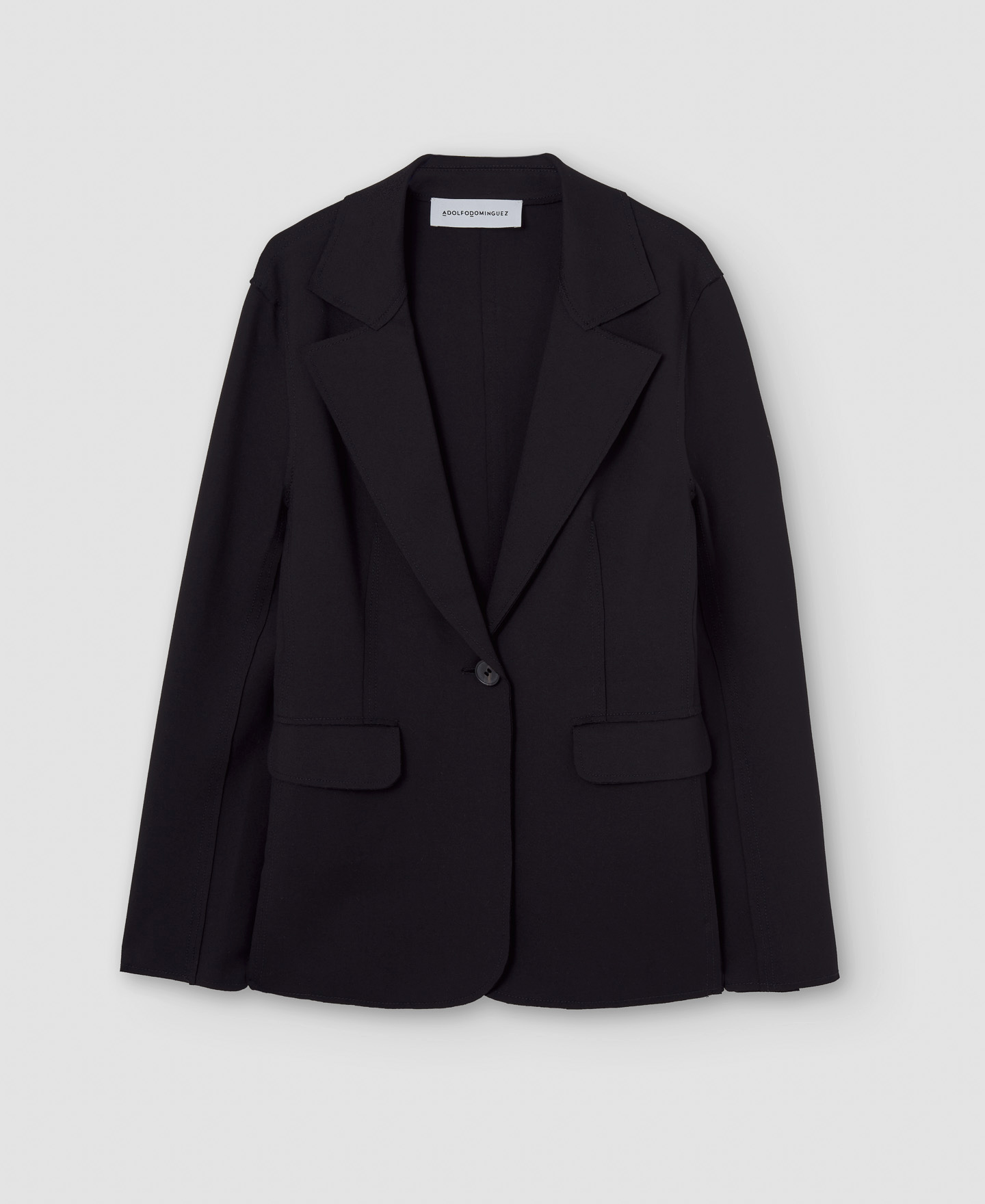 Responsible viscose knitted blazer image number 4