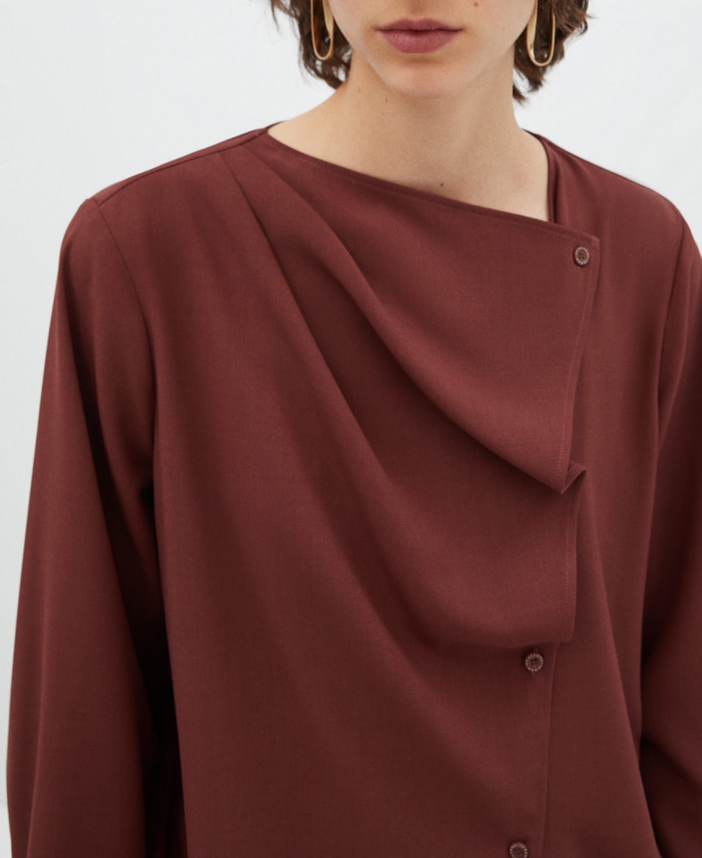 Diagonal placket shirt image number 3