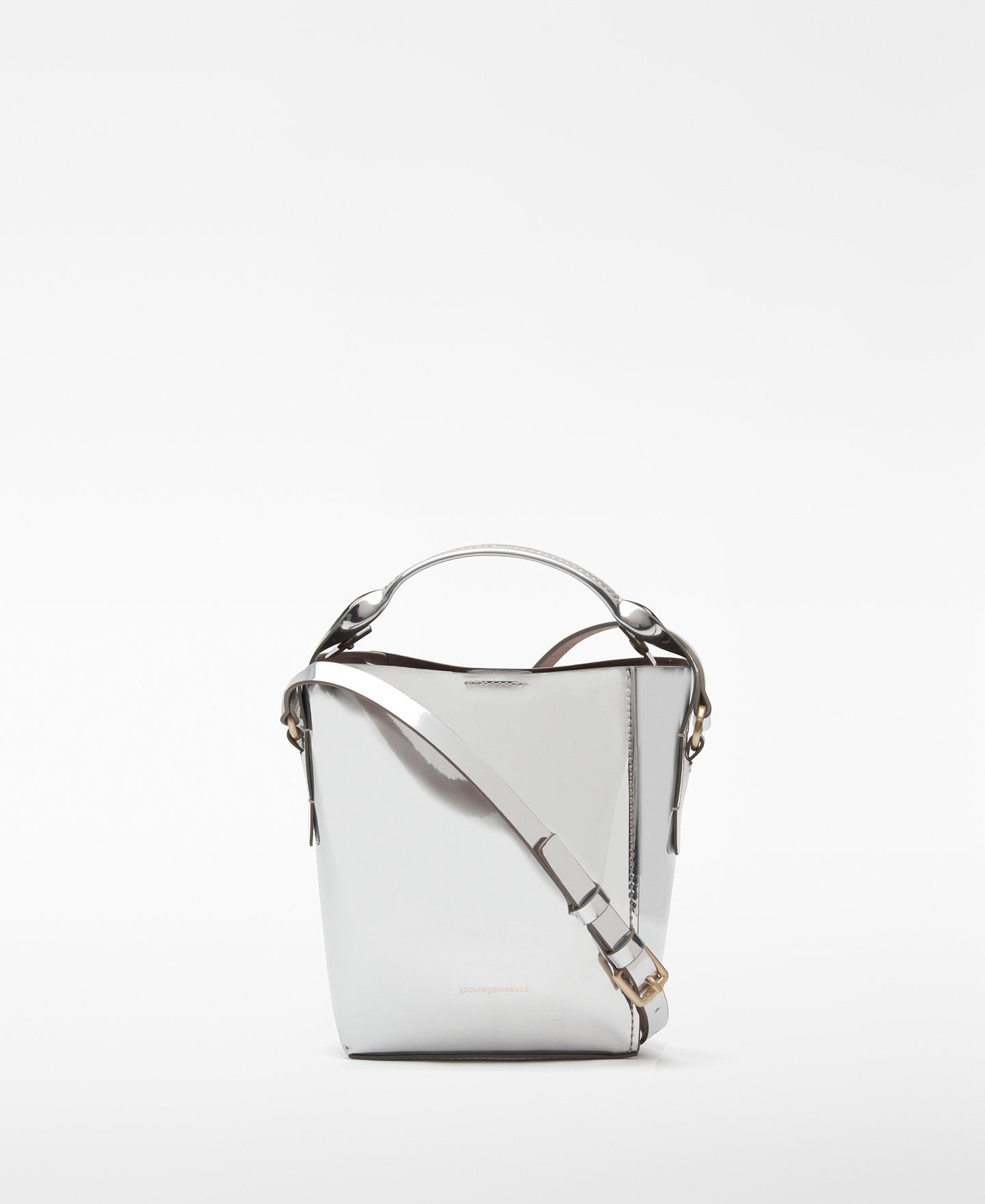Mica metallic-finish bucket bag woman image number 0