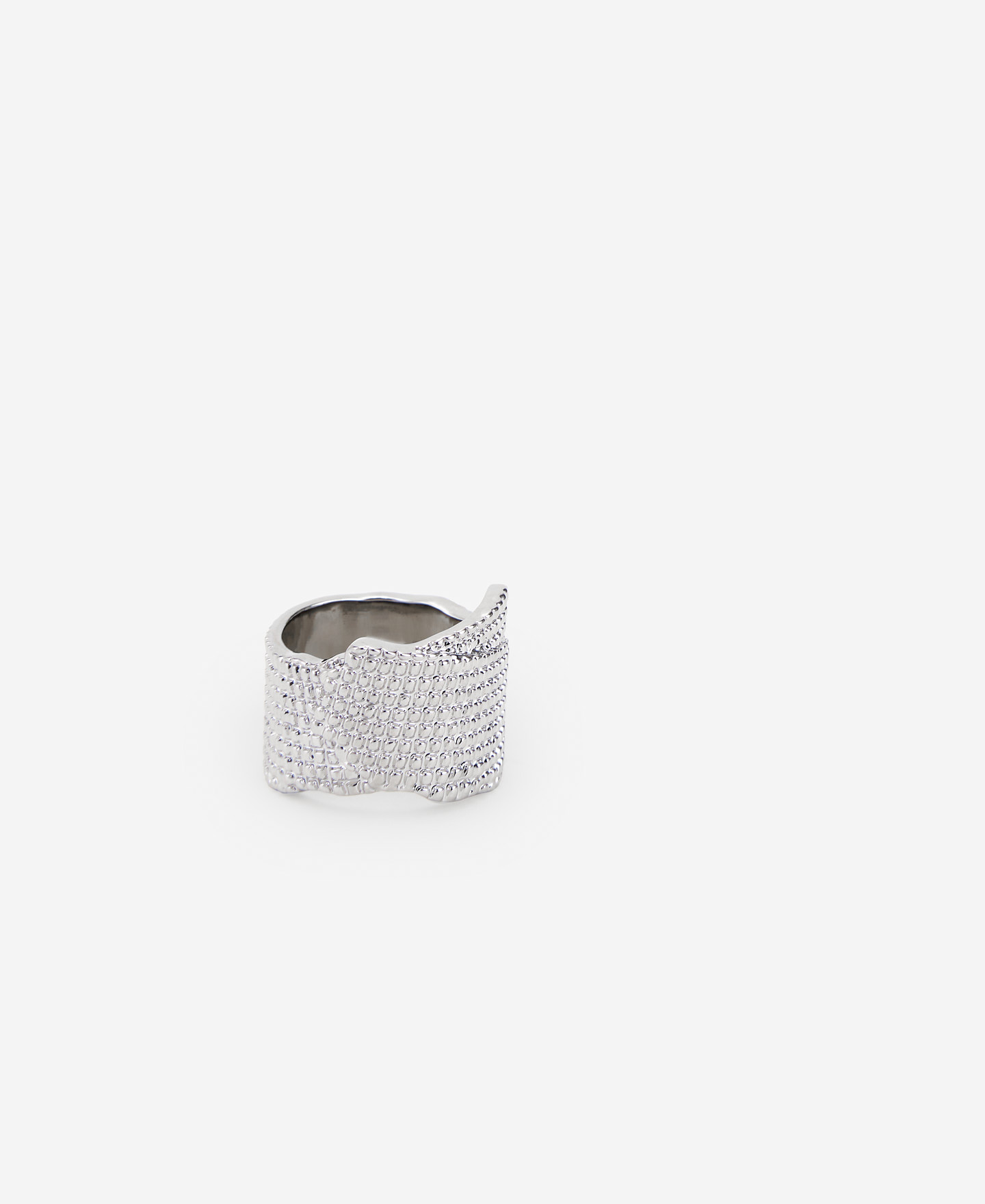 Garza motiv silver ring image number 2