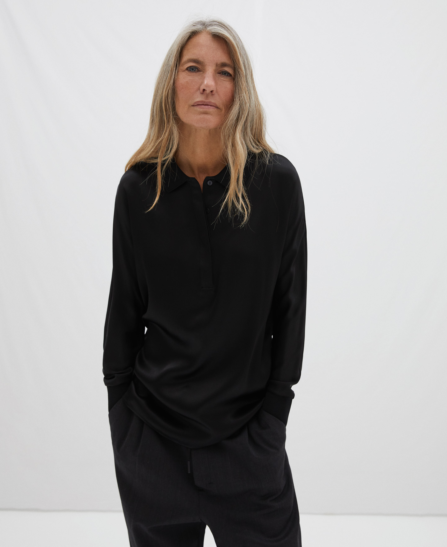 Shiny viscose shirt image number 0