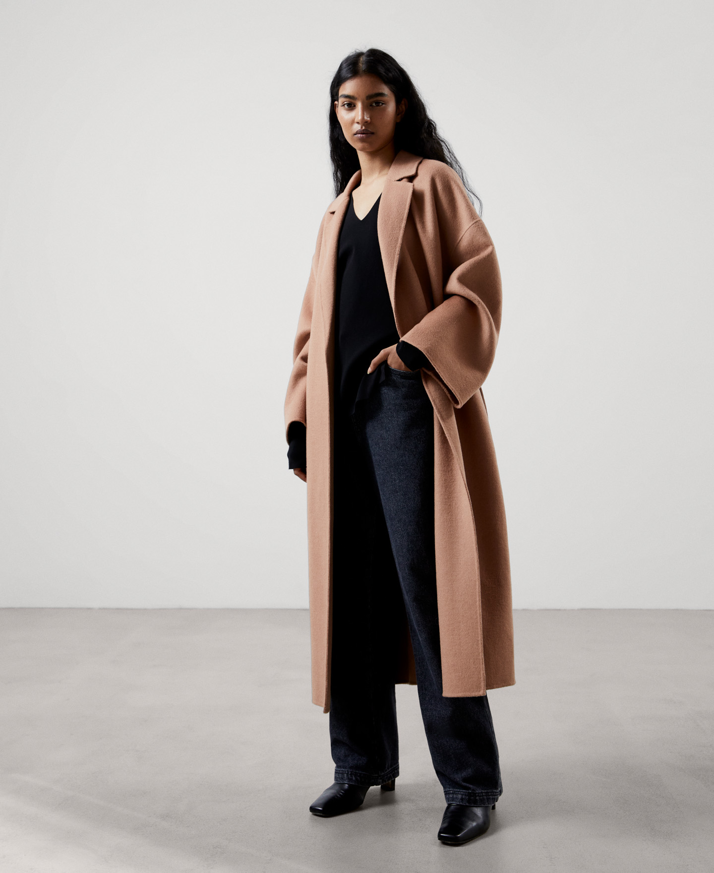 V-neck viscose sweater image number 1