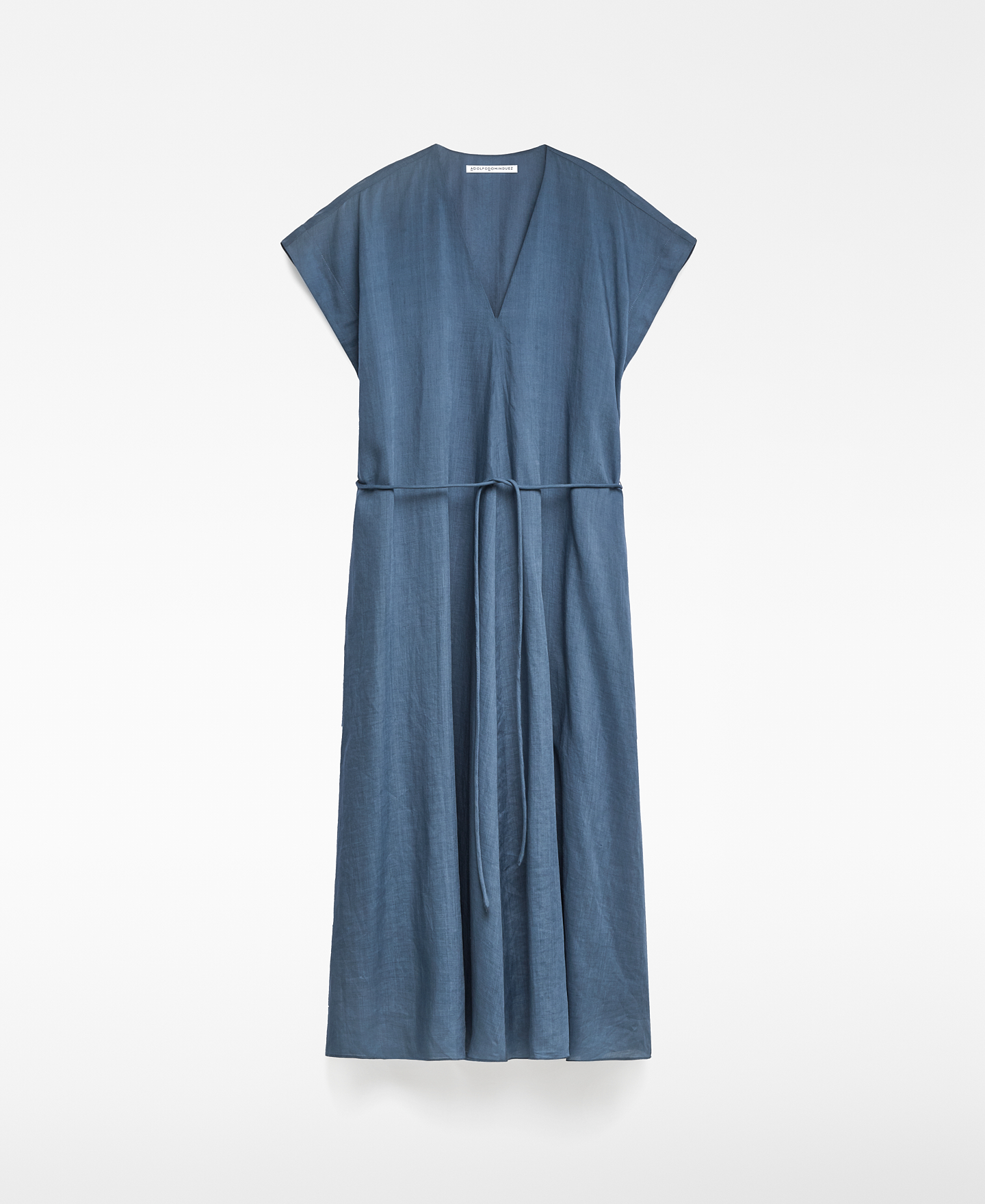 Vestido midi con ramio mujer image number 4
