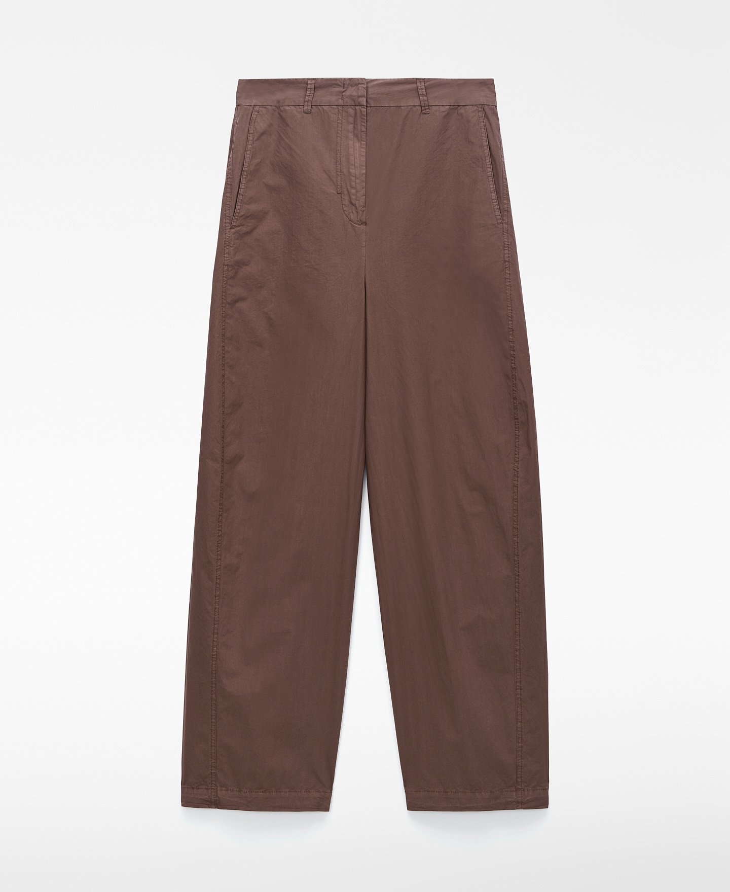 Organic cotton barrel fit trousers image number 4