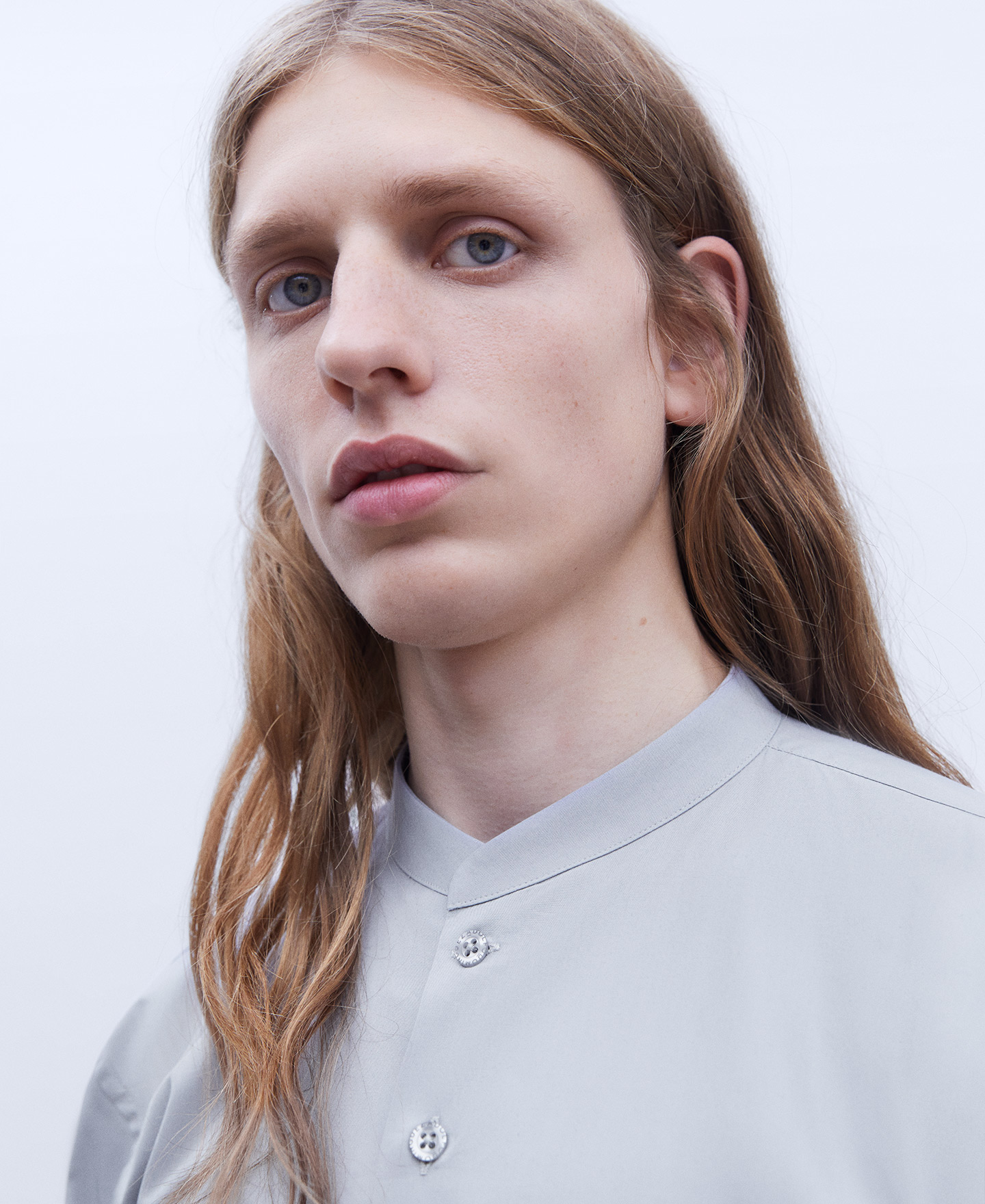 Organic cotton Mandarin collar shirt image number 3
