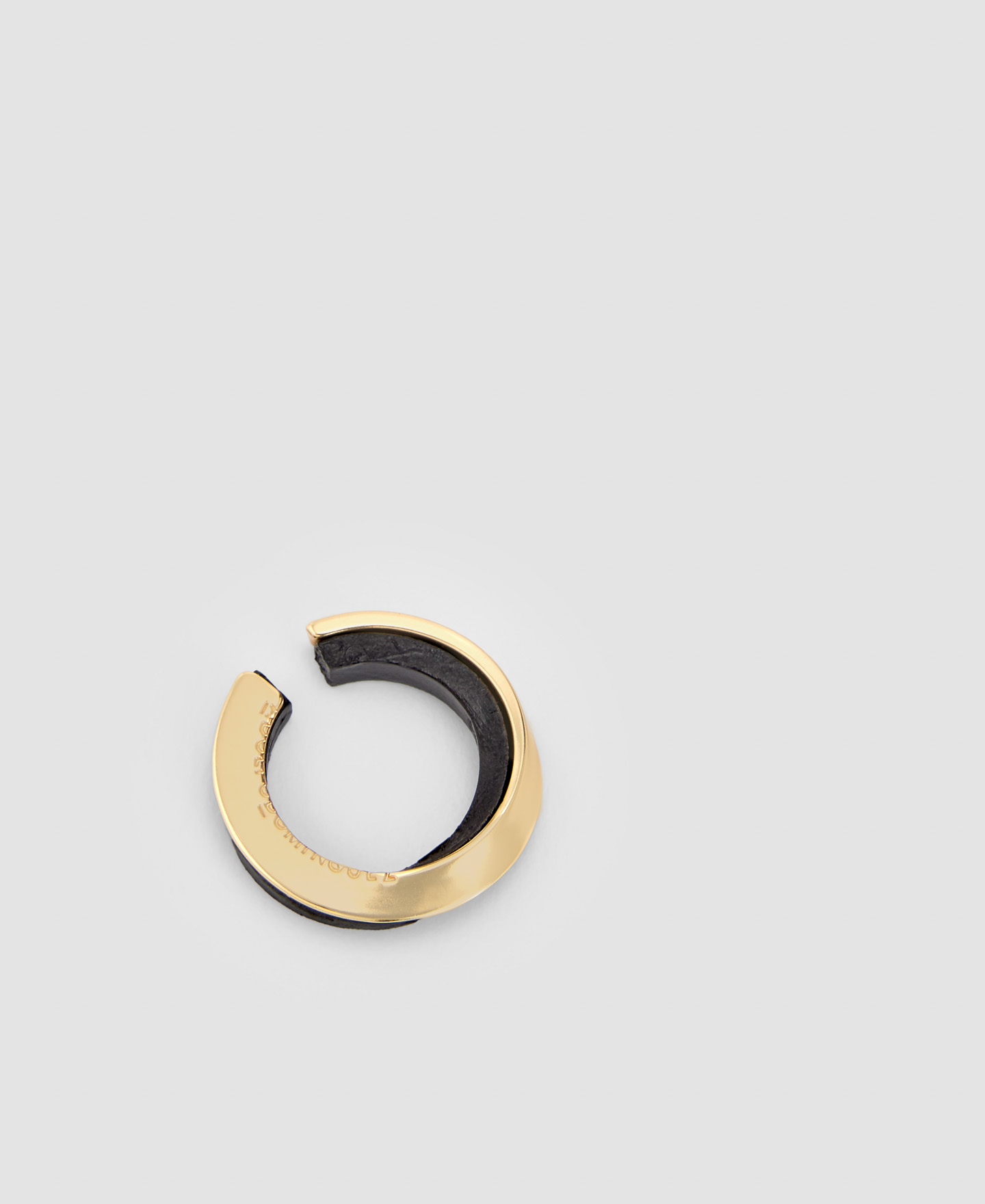 Metal and wood twist motif ring image number 1