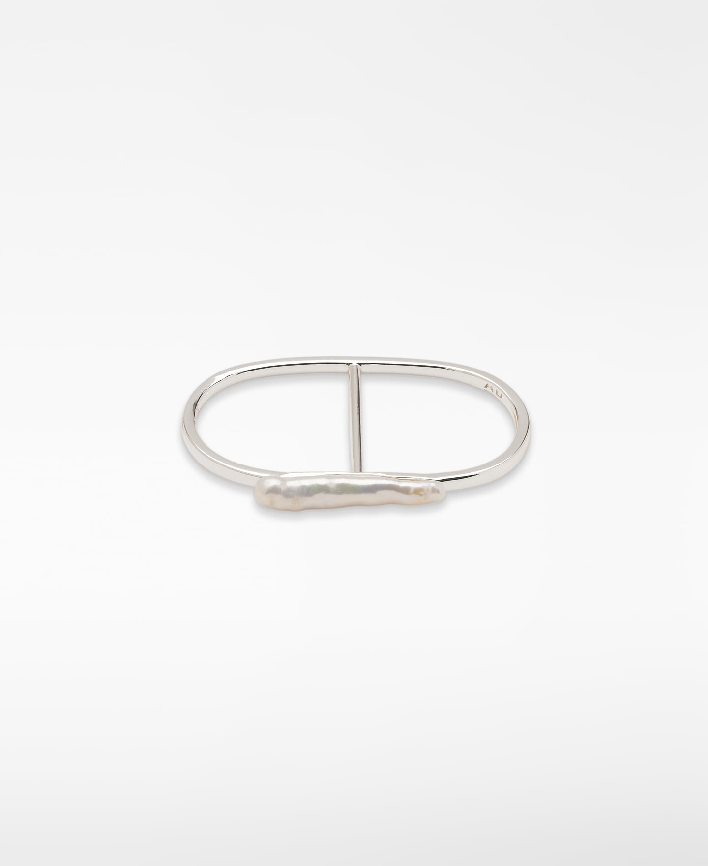 Anillo doble perla alargada image number 0