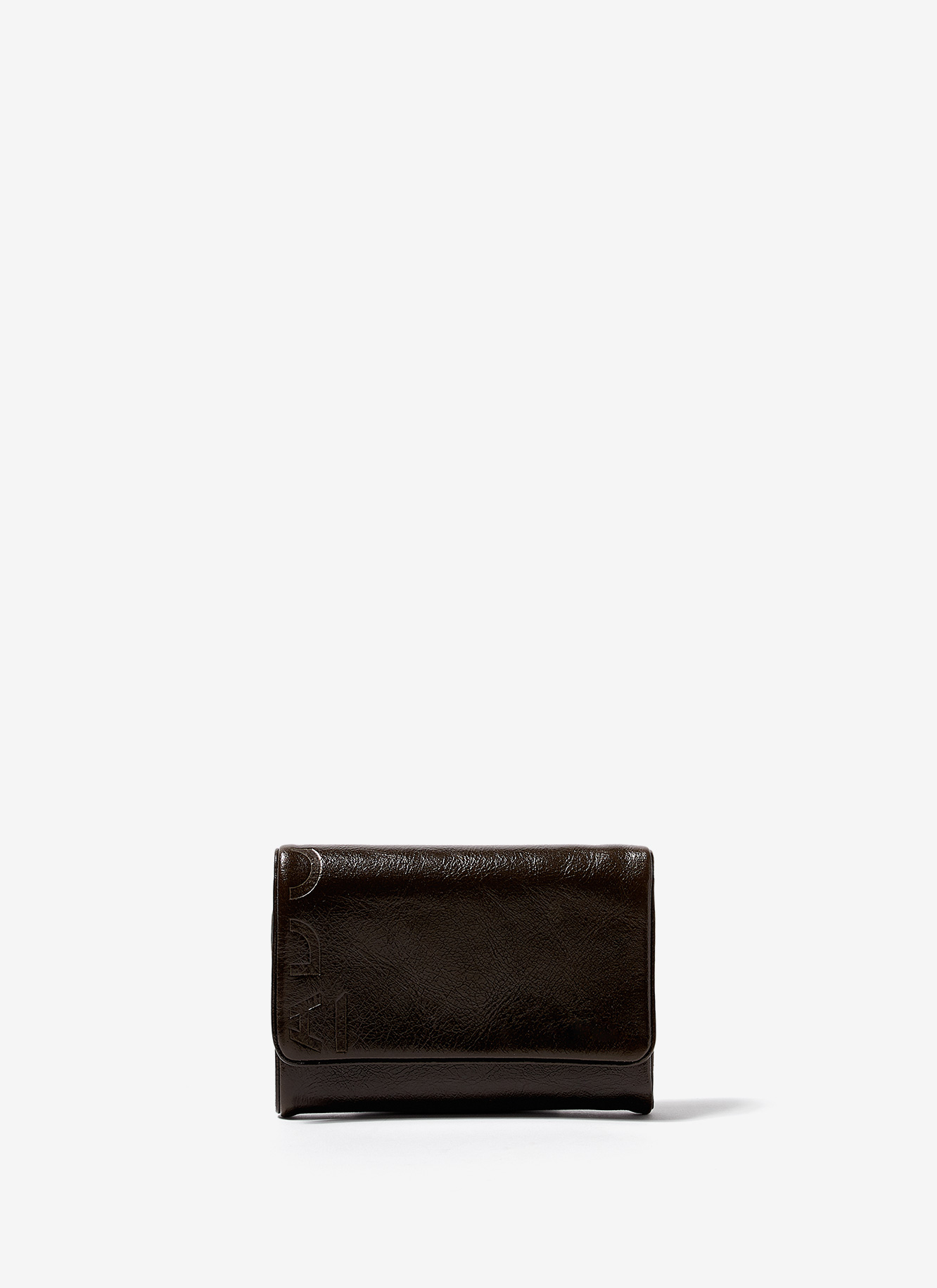 Crackled leather medium-sized wallet image number 0