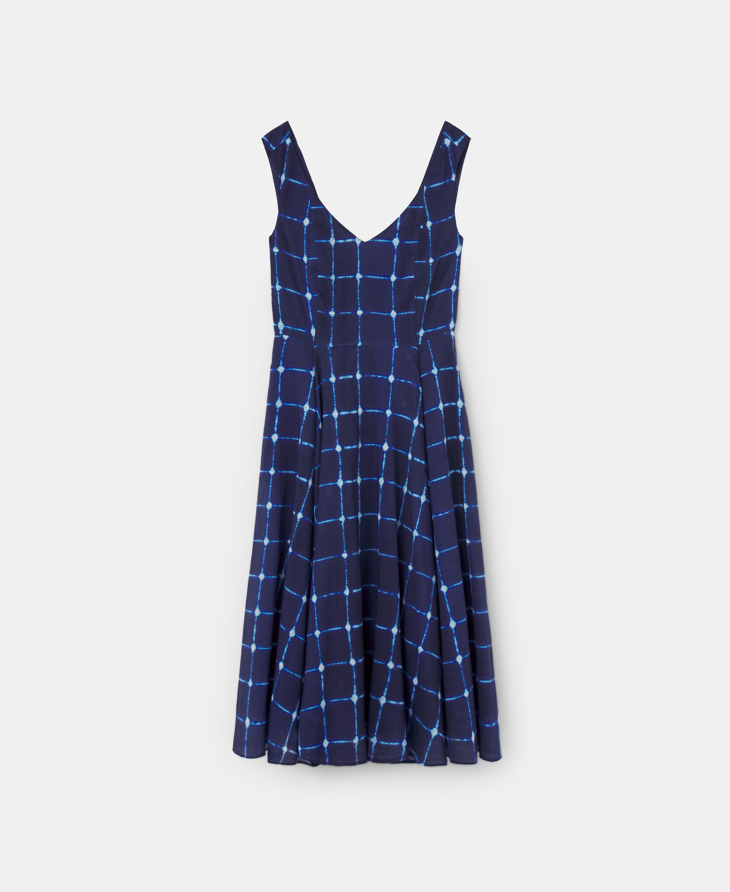 Vestido midi estampado escote pico image number 4