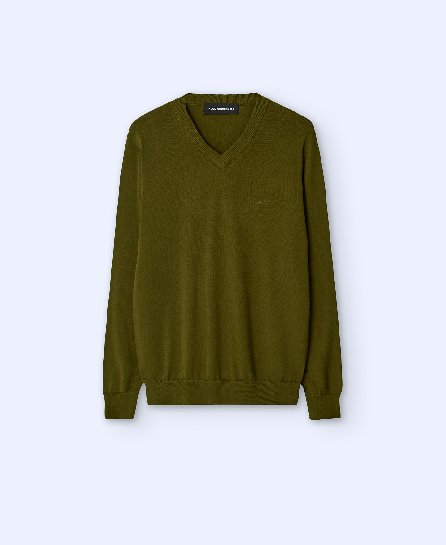Organic cotton V-neck sweater image number 0
