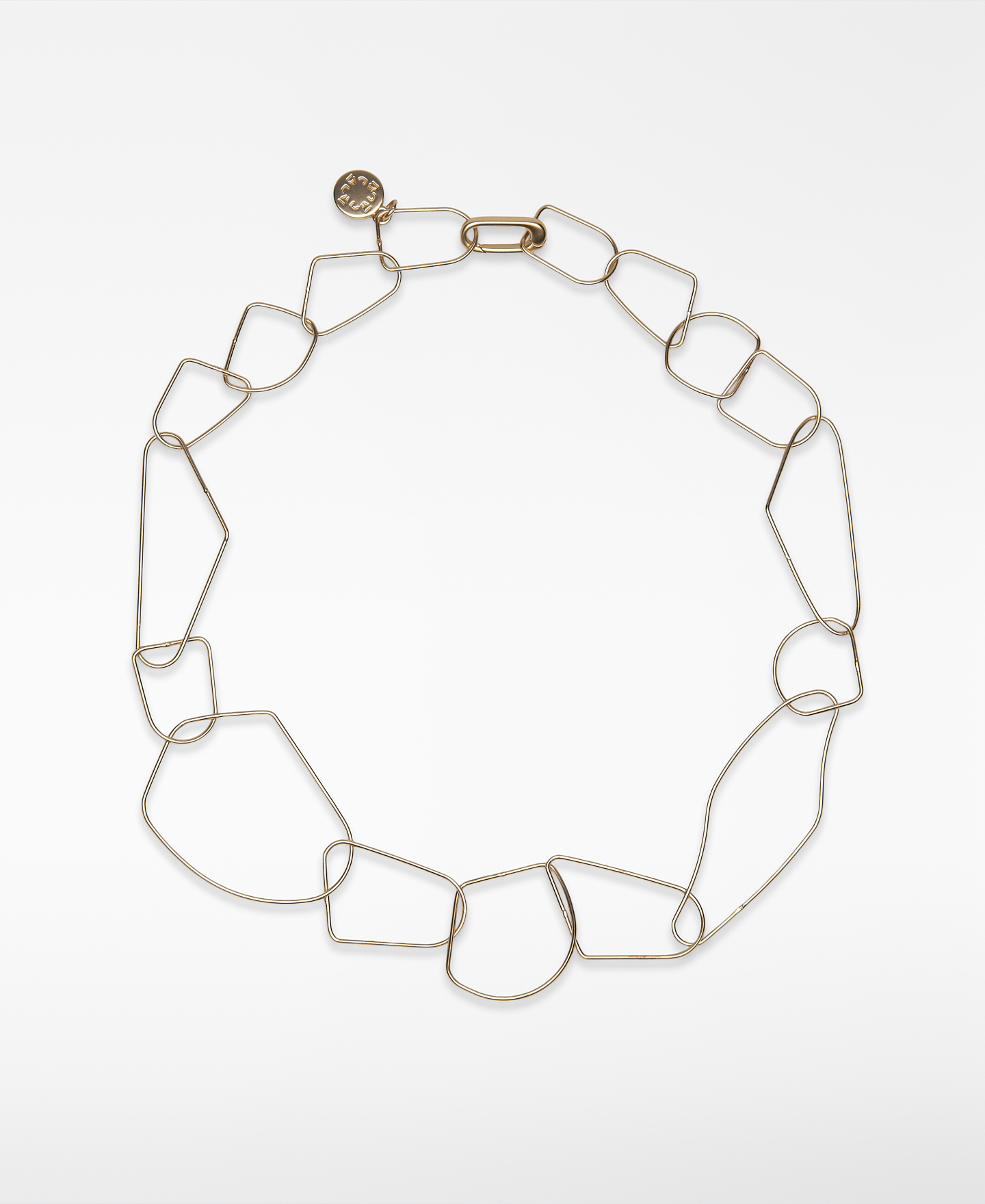 Irregular fine-link necklace image number 0