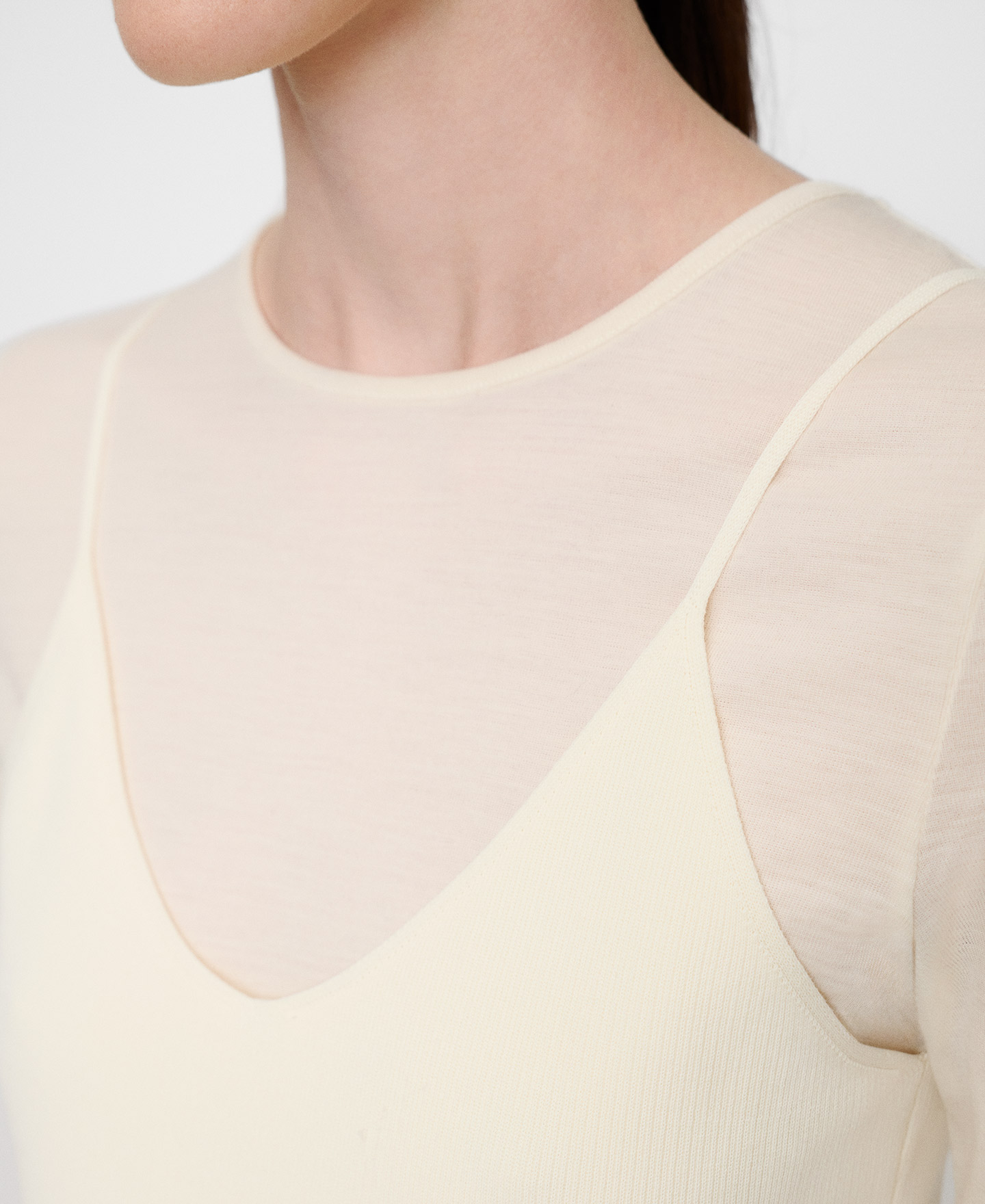 Knit spaghetti-strap top image number 3