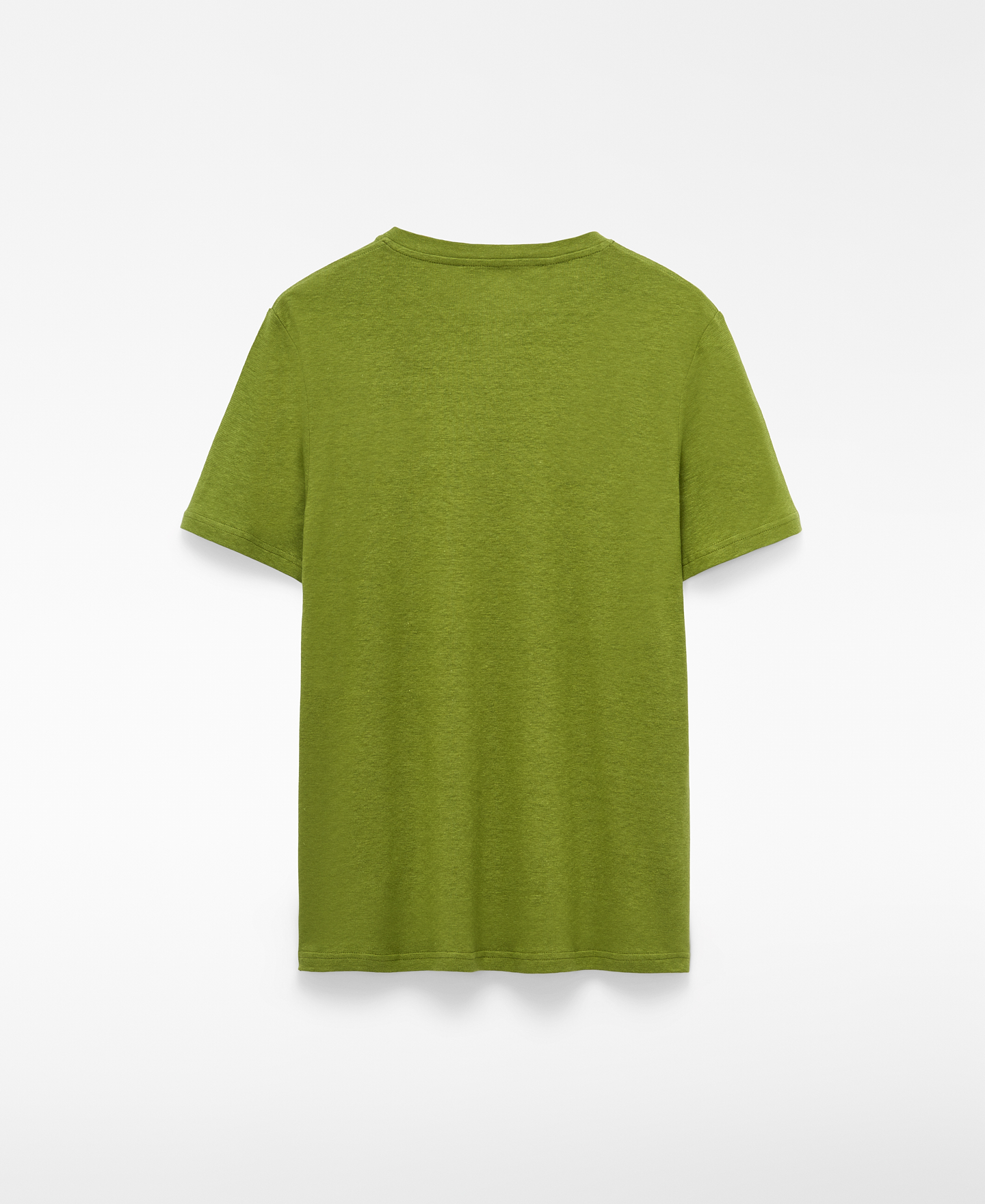 Regular-fit linen and cotton T-shirt image number 1