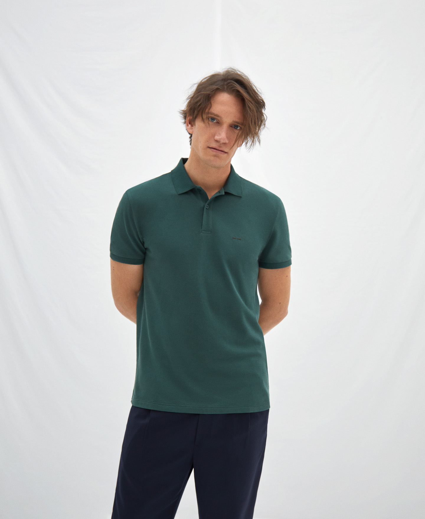 Cotton pique polo shirt image number 0