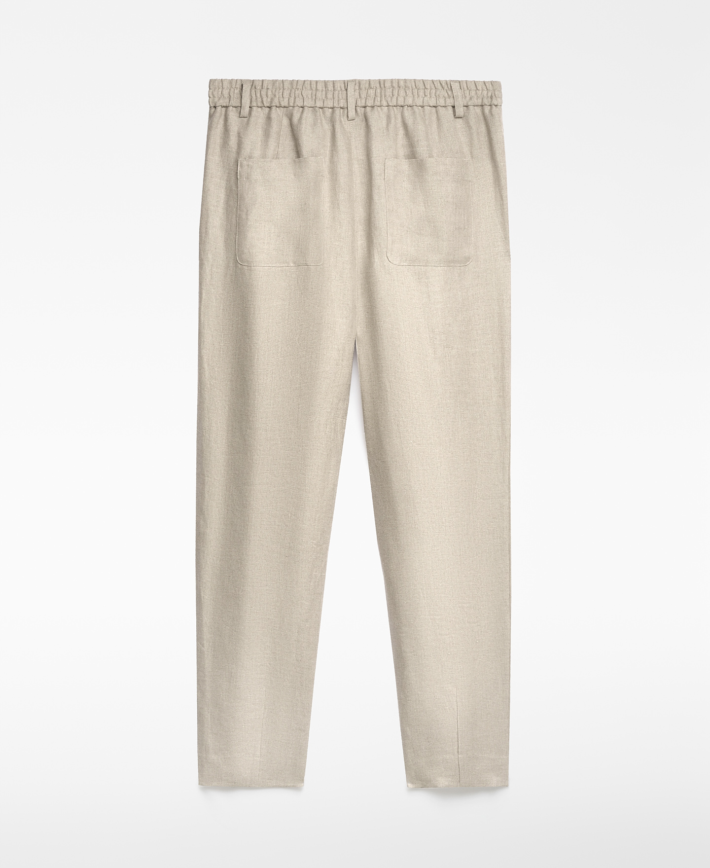 Linen relaxed fit trousers man image number 5