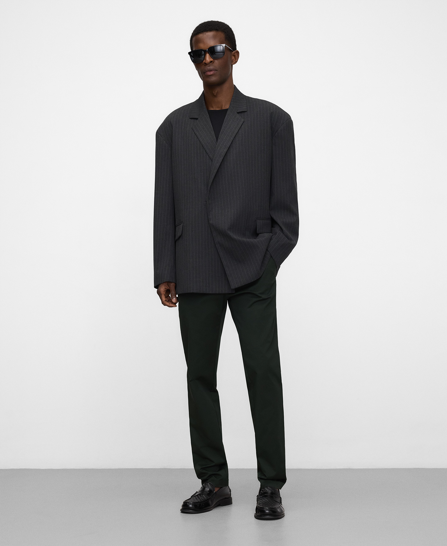 Cotton slim fit chino trousers image number 1