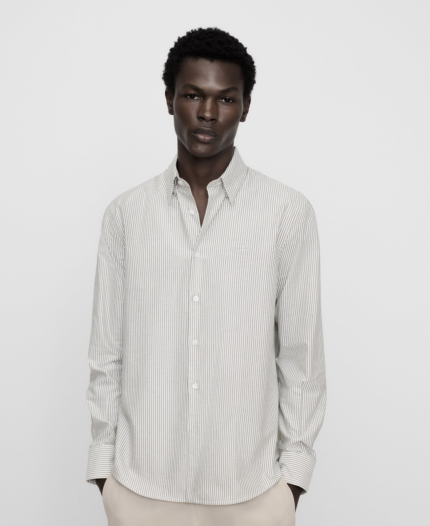Cotton regular fit striped shirt image number 0