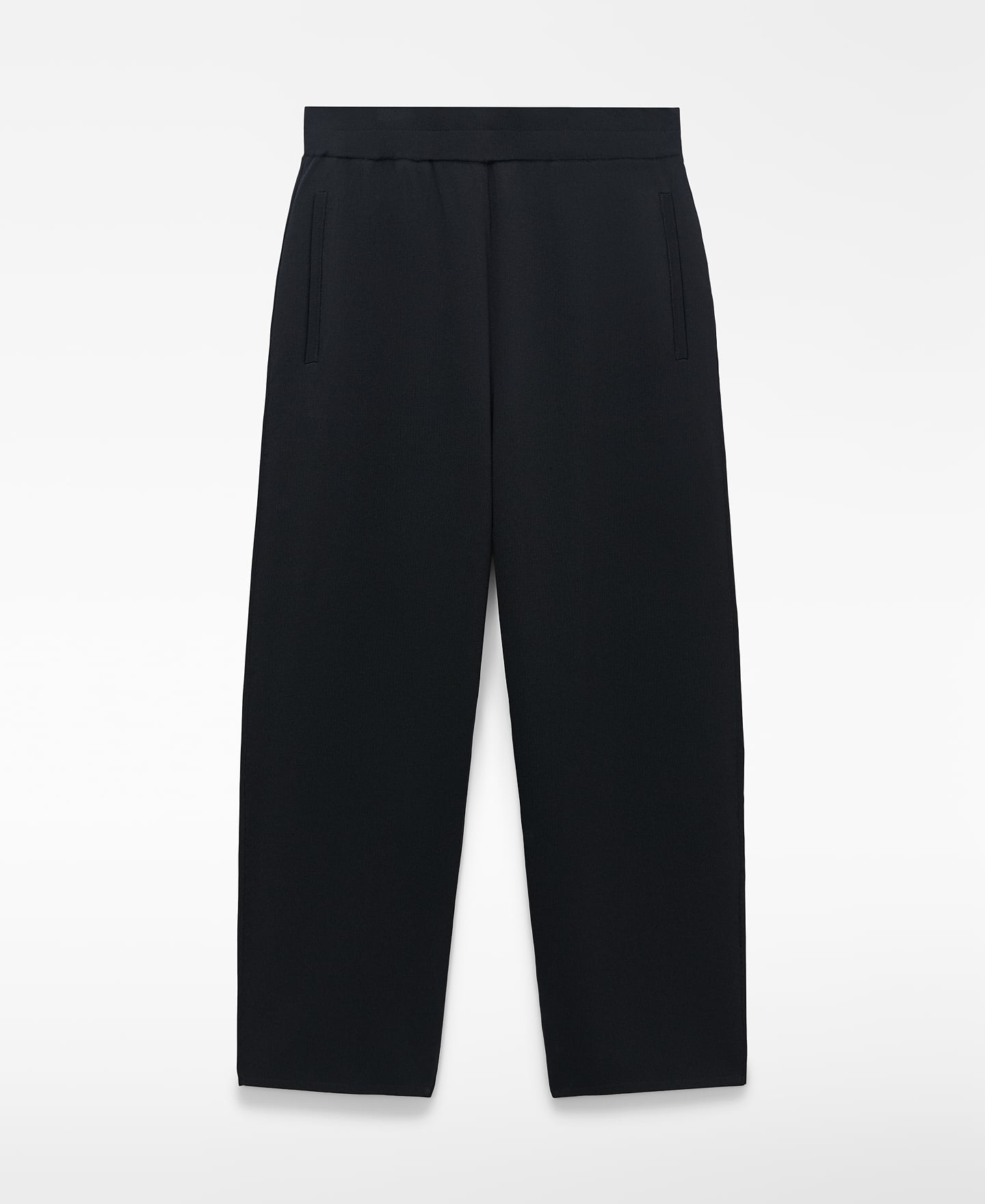 Knit barrel fit trousers image number 6