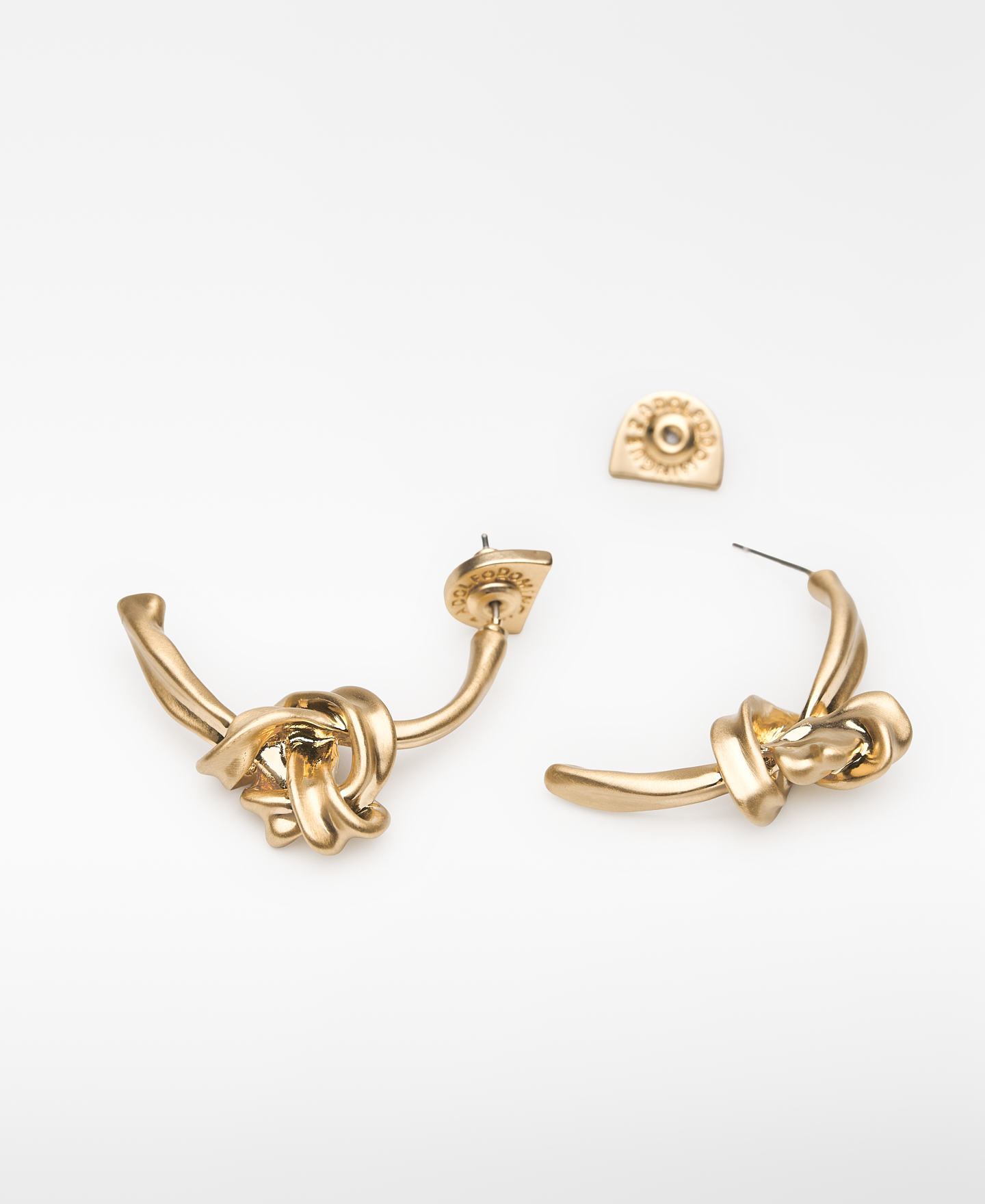 Pendientes met&aacute;licos nudo image number 2