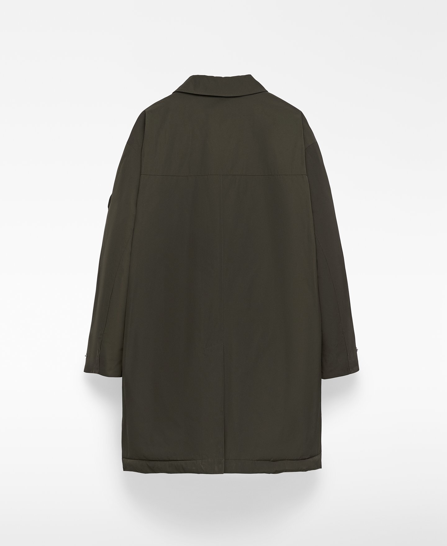 Lapel collar padded trench coat man image number 1