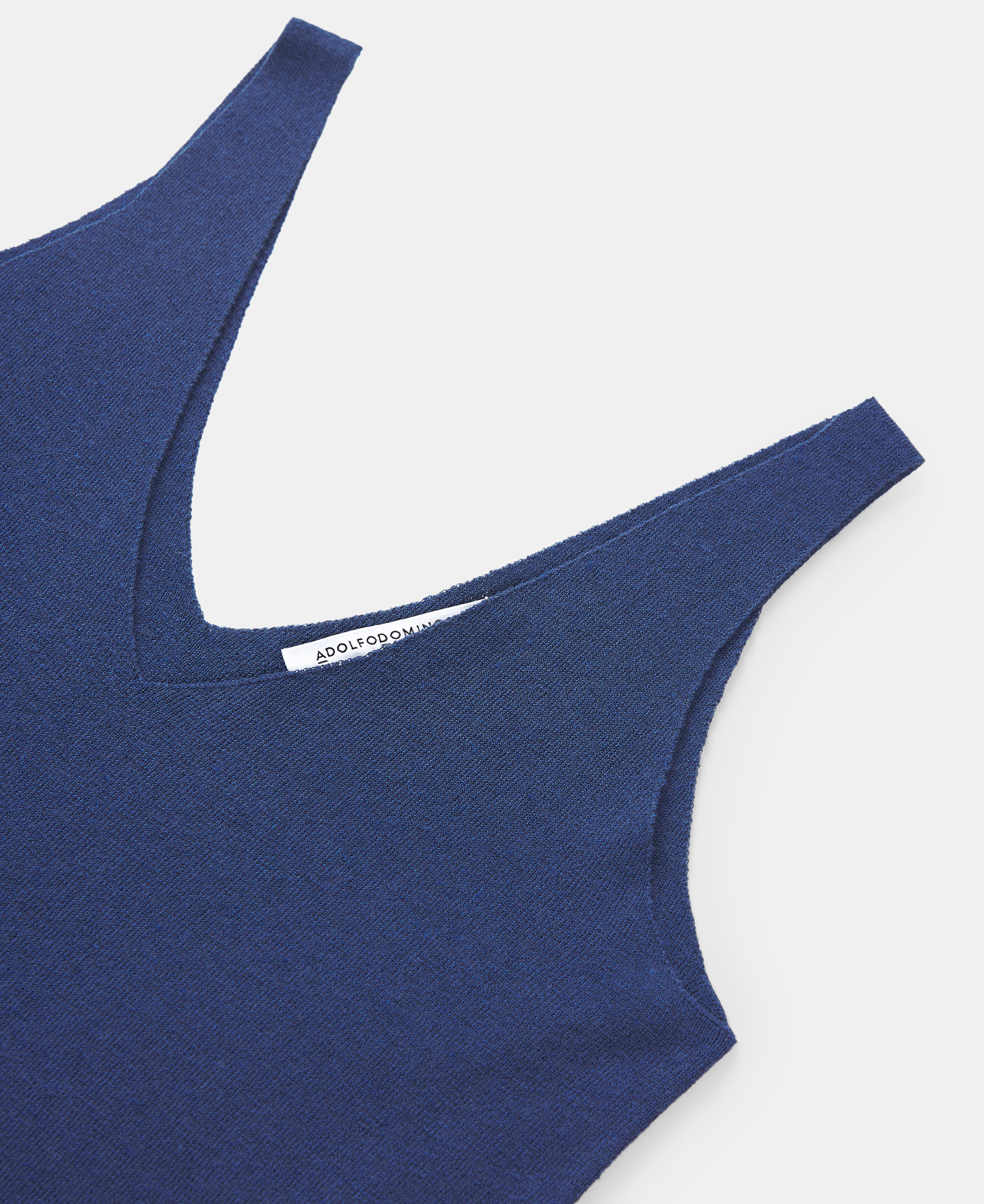 Blue dress with linen slits image number 6