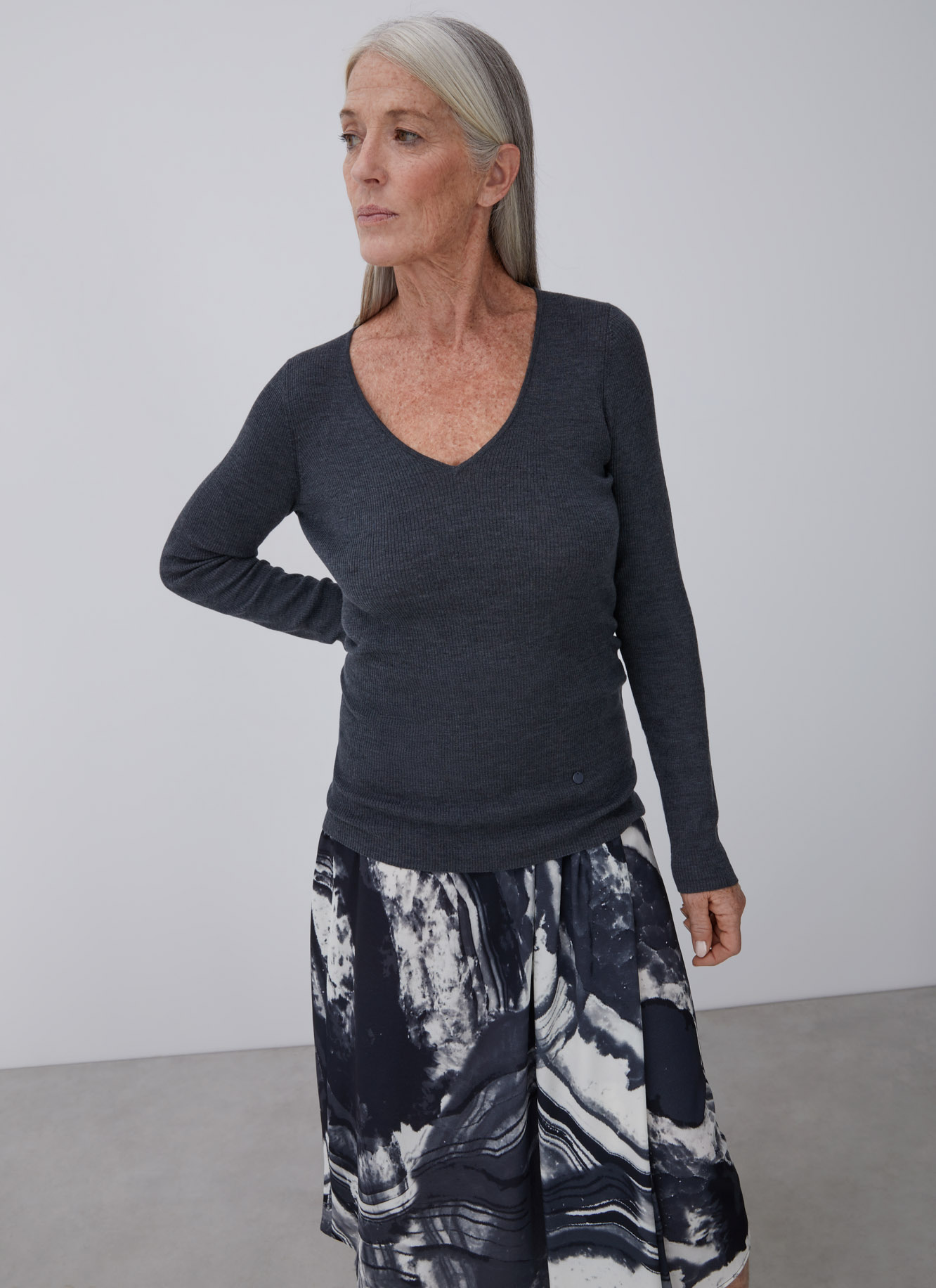 Textured merino wool sweater image number 0