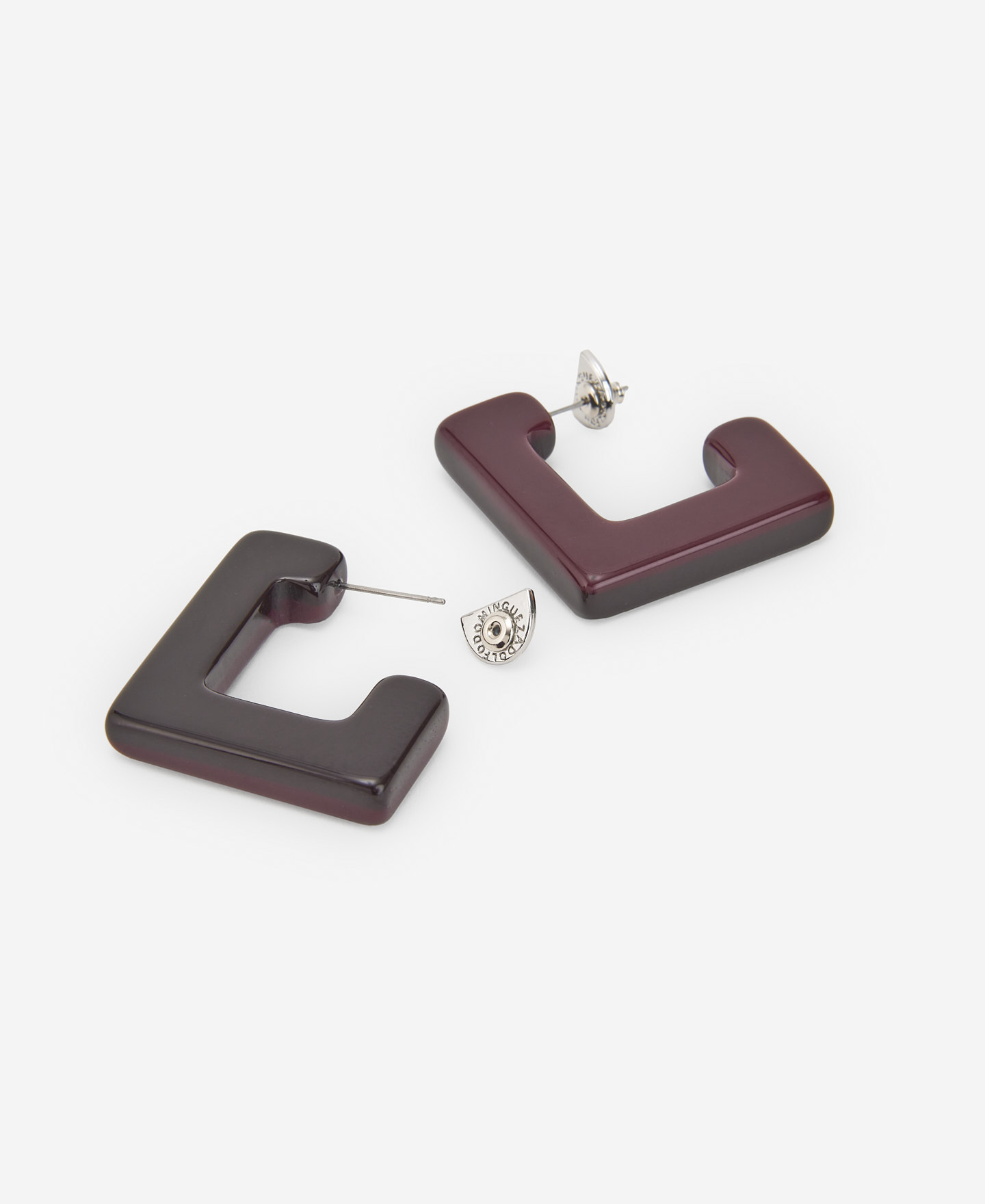 Two-coloured square earring image number 2