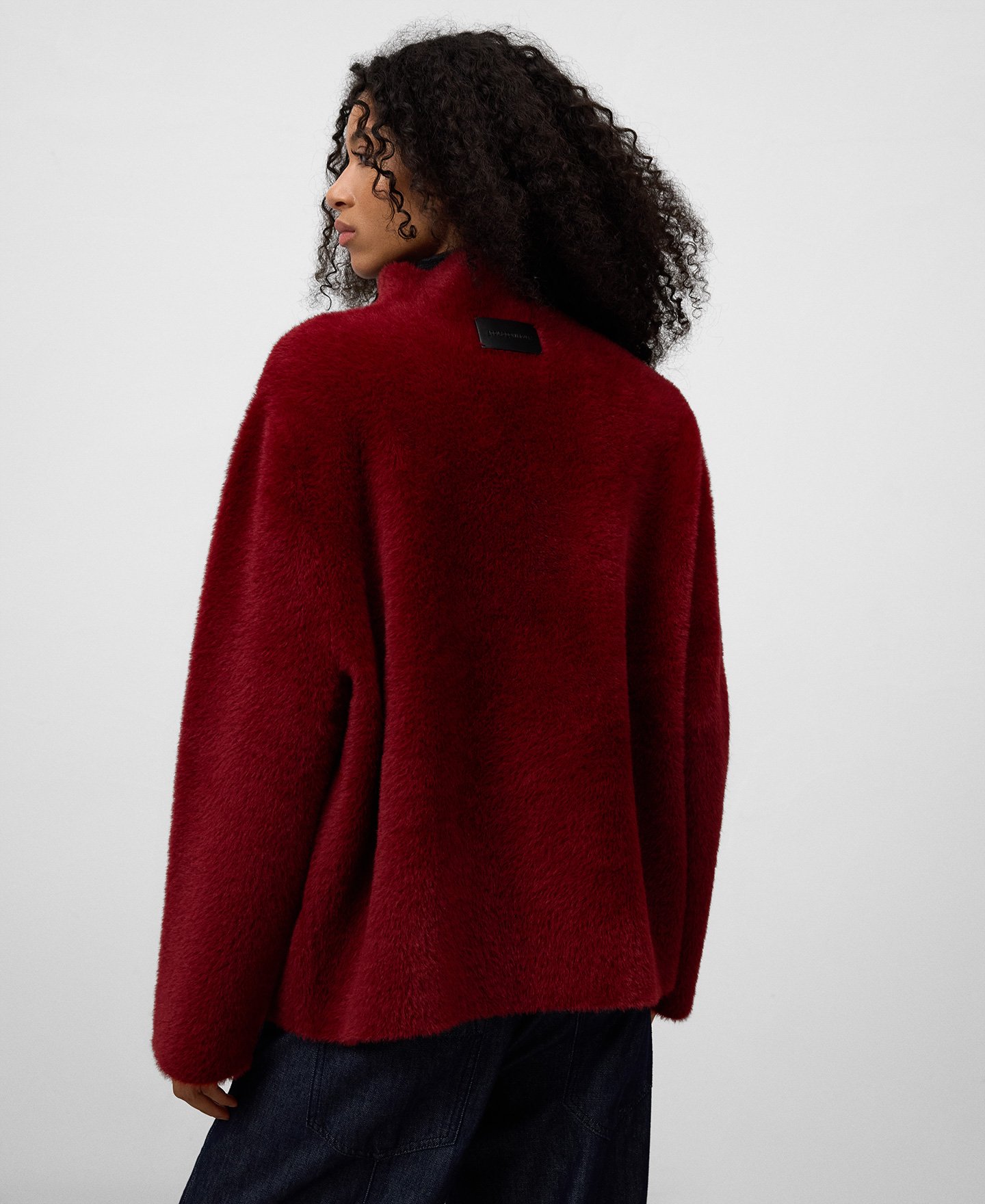 Chaqueta punto efecto pelo mujer image number 2