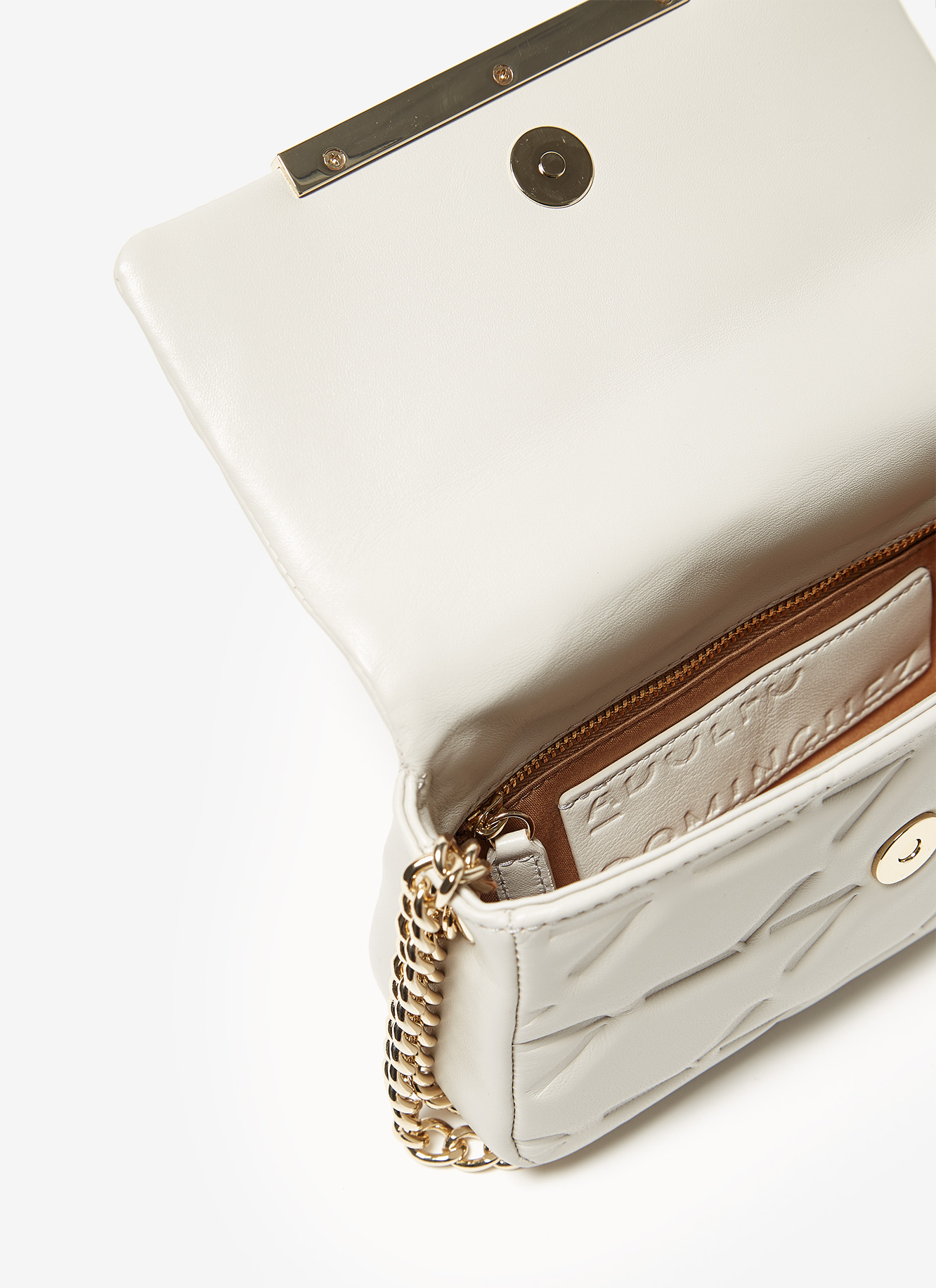 Small quilted leather flapped bag image number 3