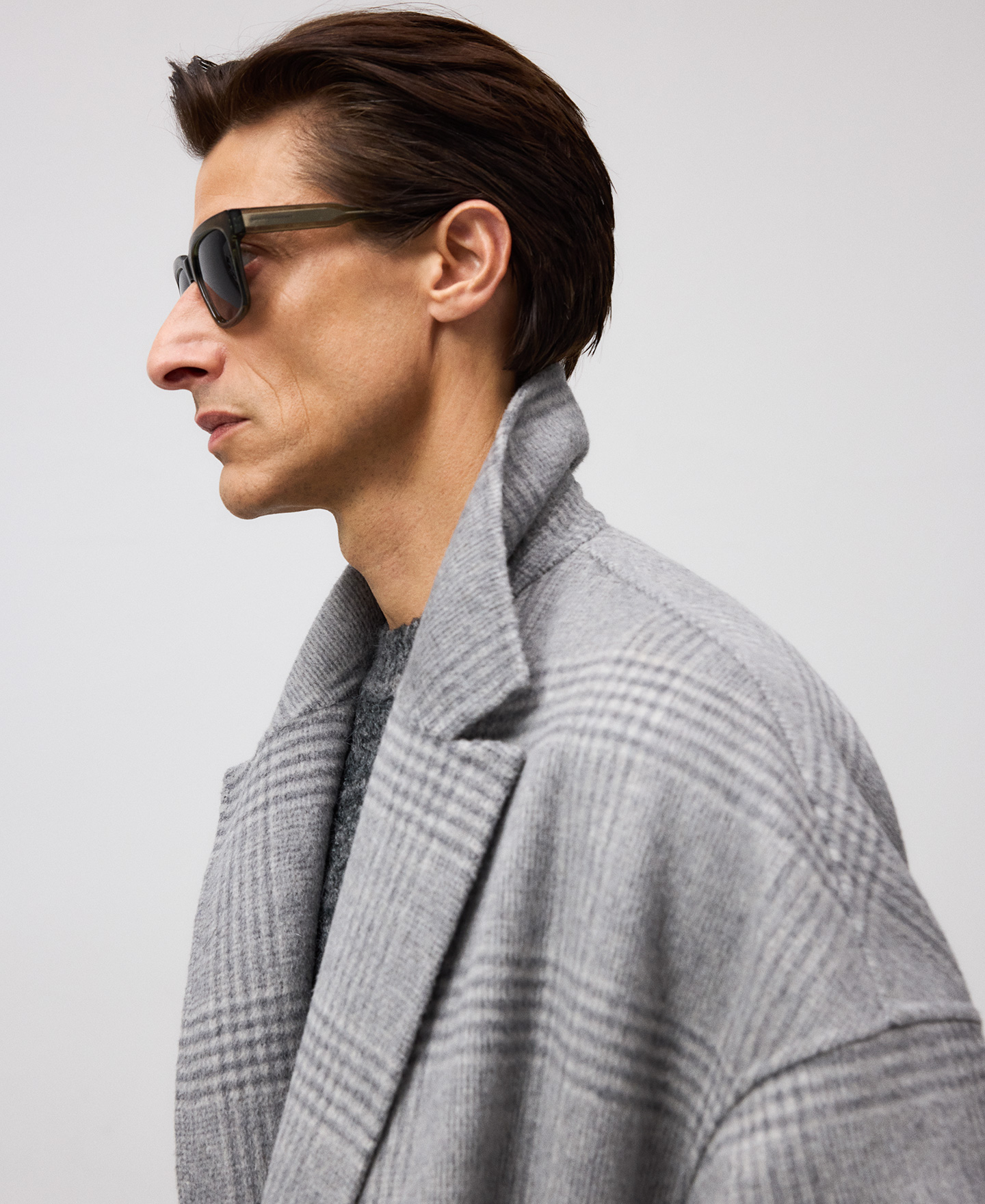 Manteau double face à carreaux pour homme image number 3