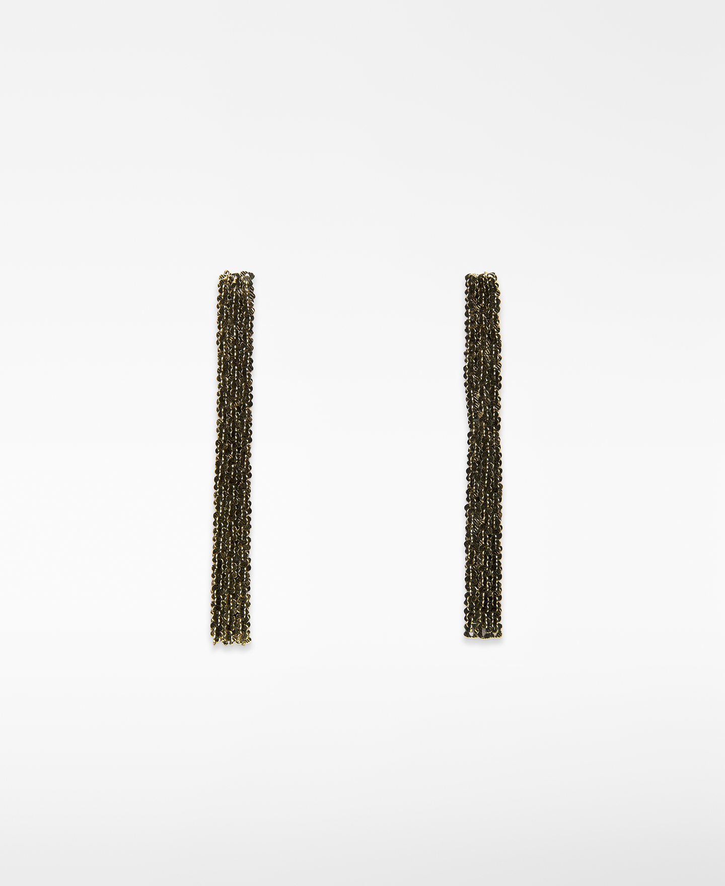 Earrings with dangling gold chains woman image number 0