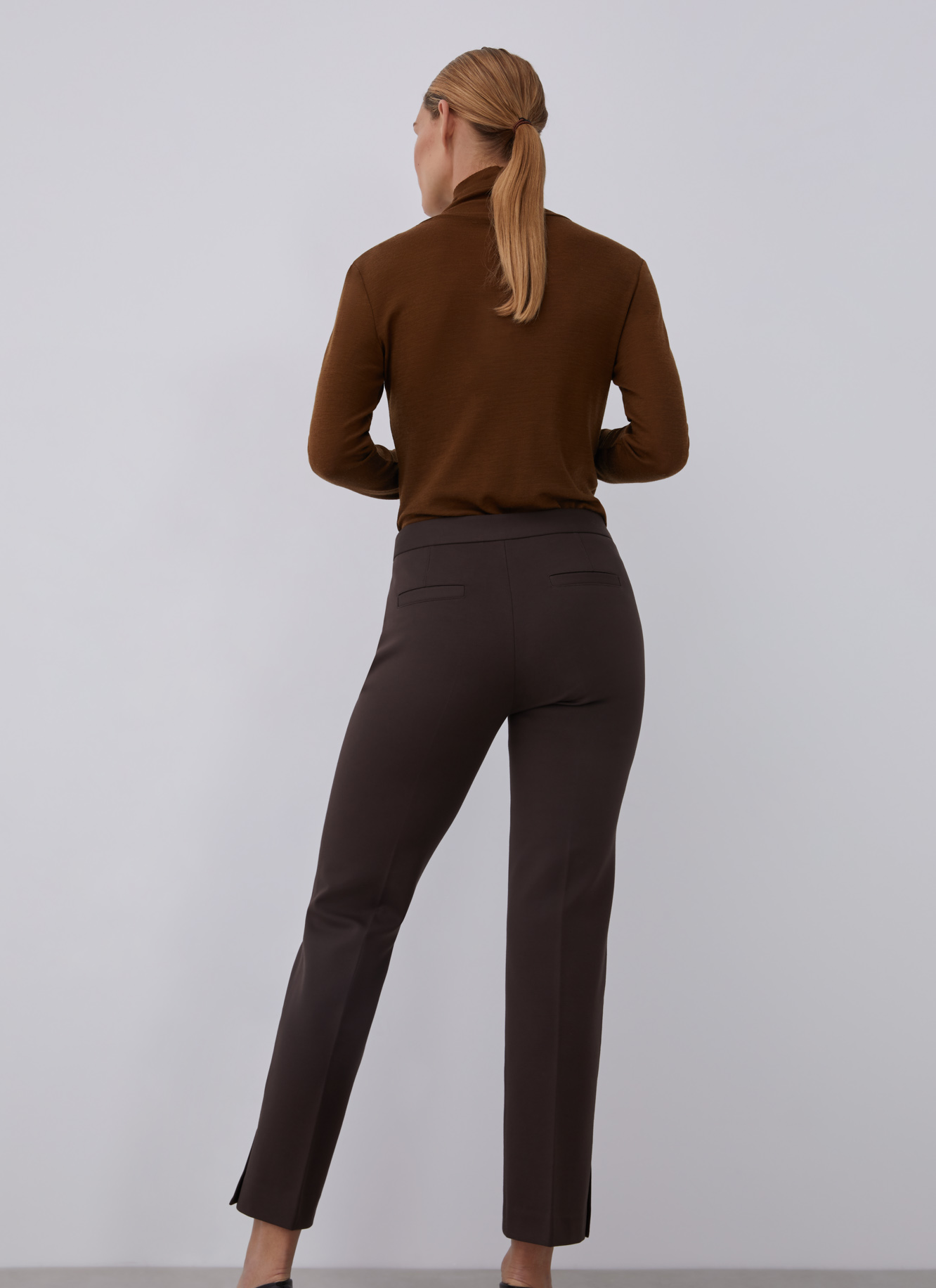 Straight trousers with French seams image number 1