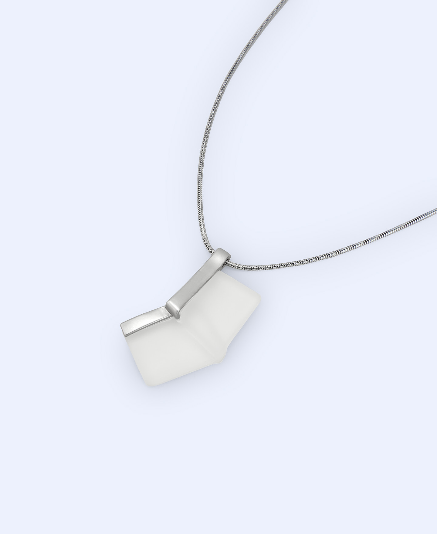 Pleated zinc and resin pendant image number 1