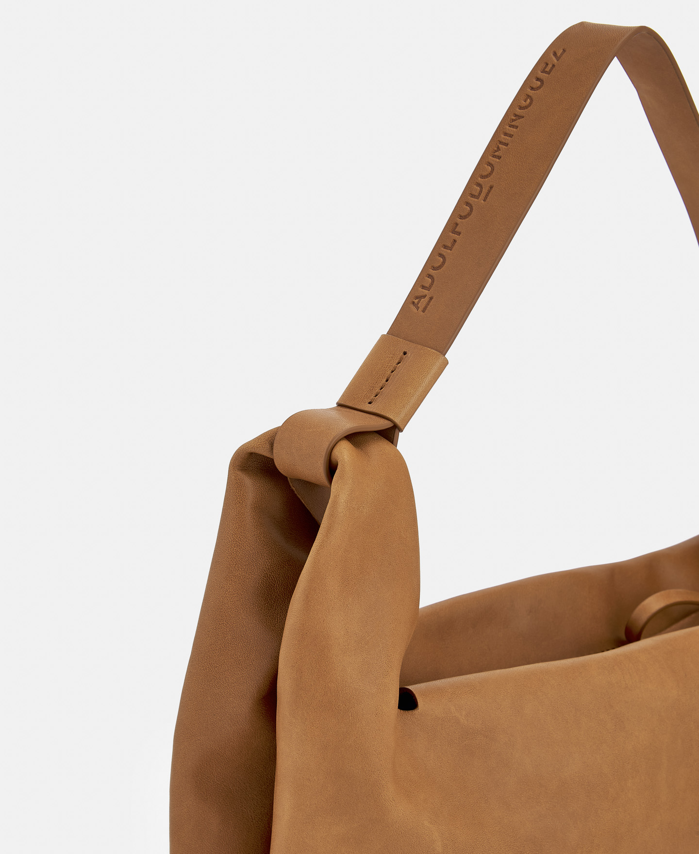 Chrome-free bovine leather hobo bag image number 3