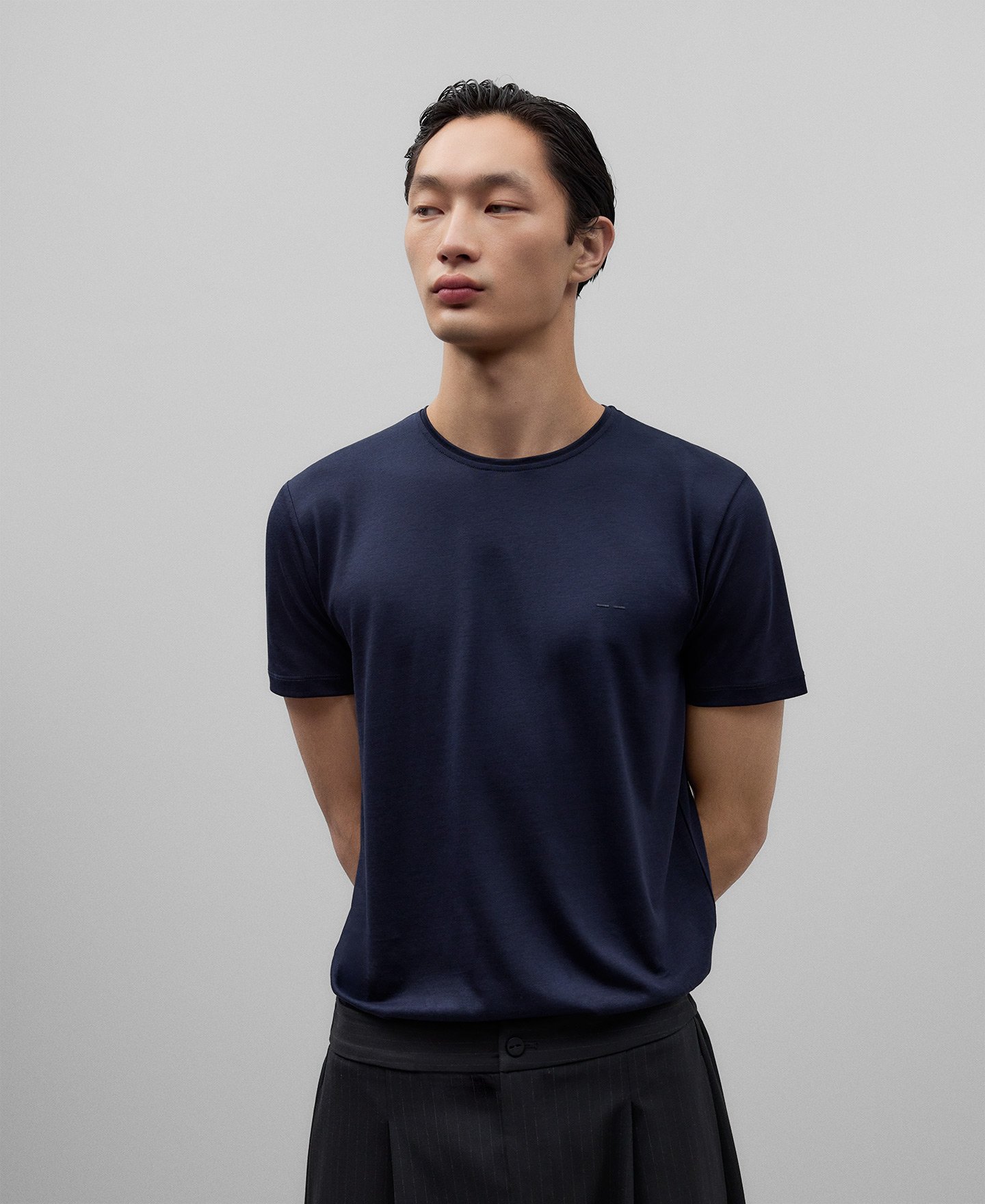 Lyocell and cotton T-shirt image number 0