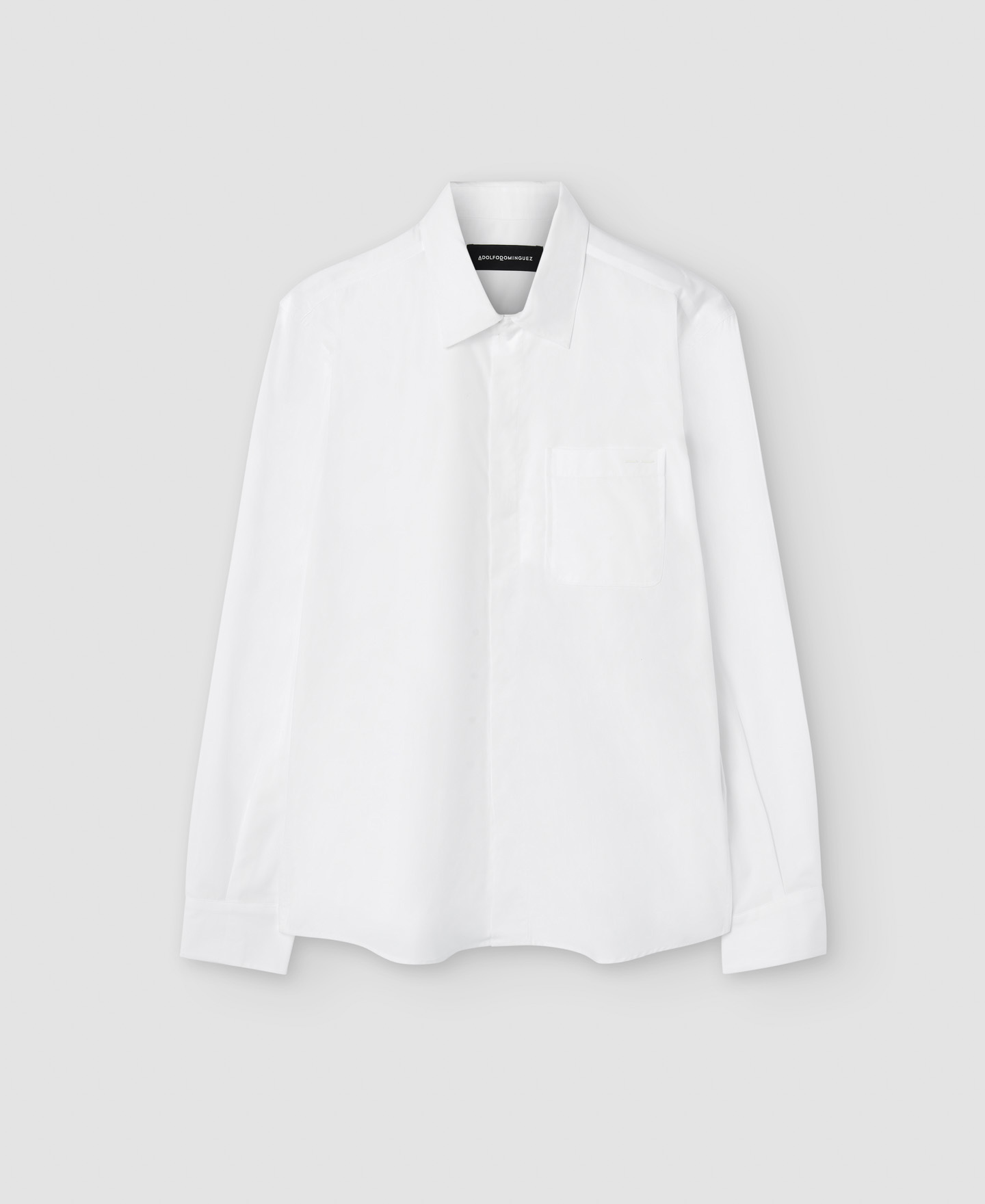 Cotton concealed button-down shirt image number 4