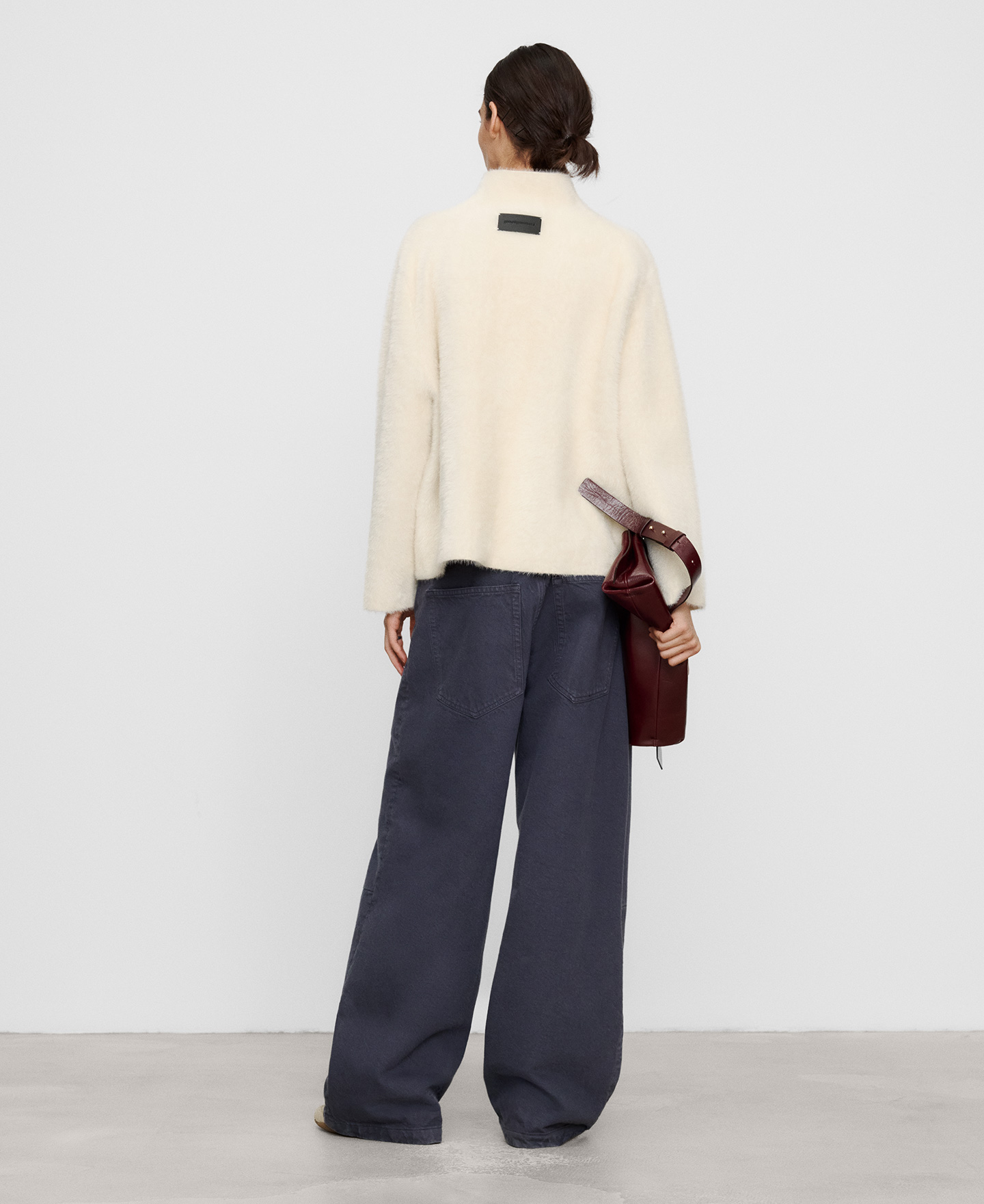 Perkins collar faux fur jacket image number 2