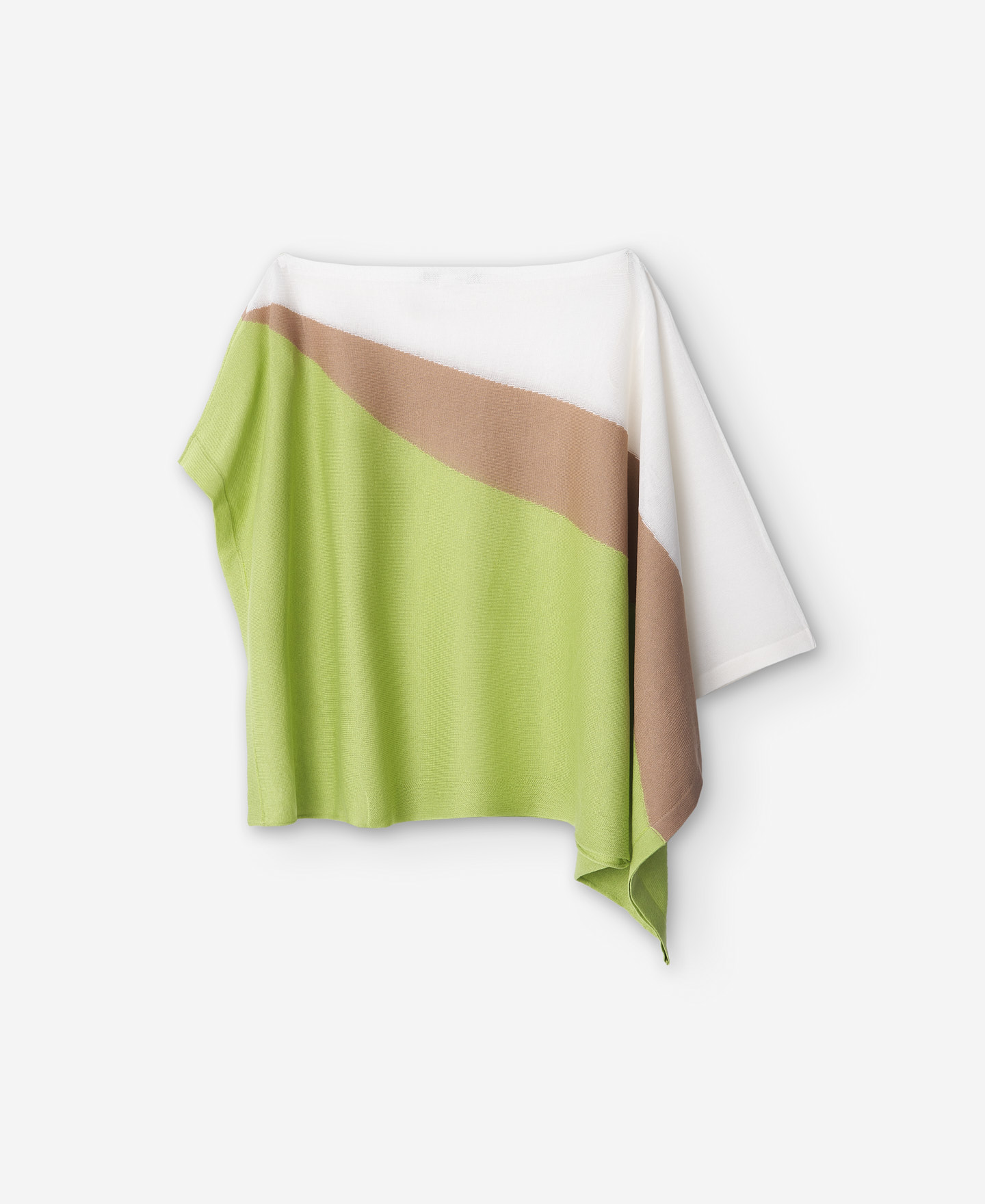 Square intarsia tricolour sweater image number 5