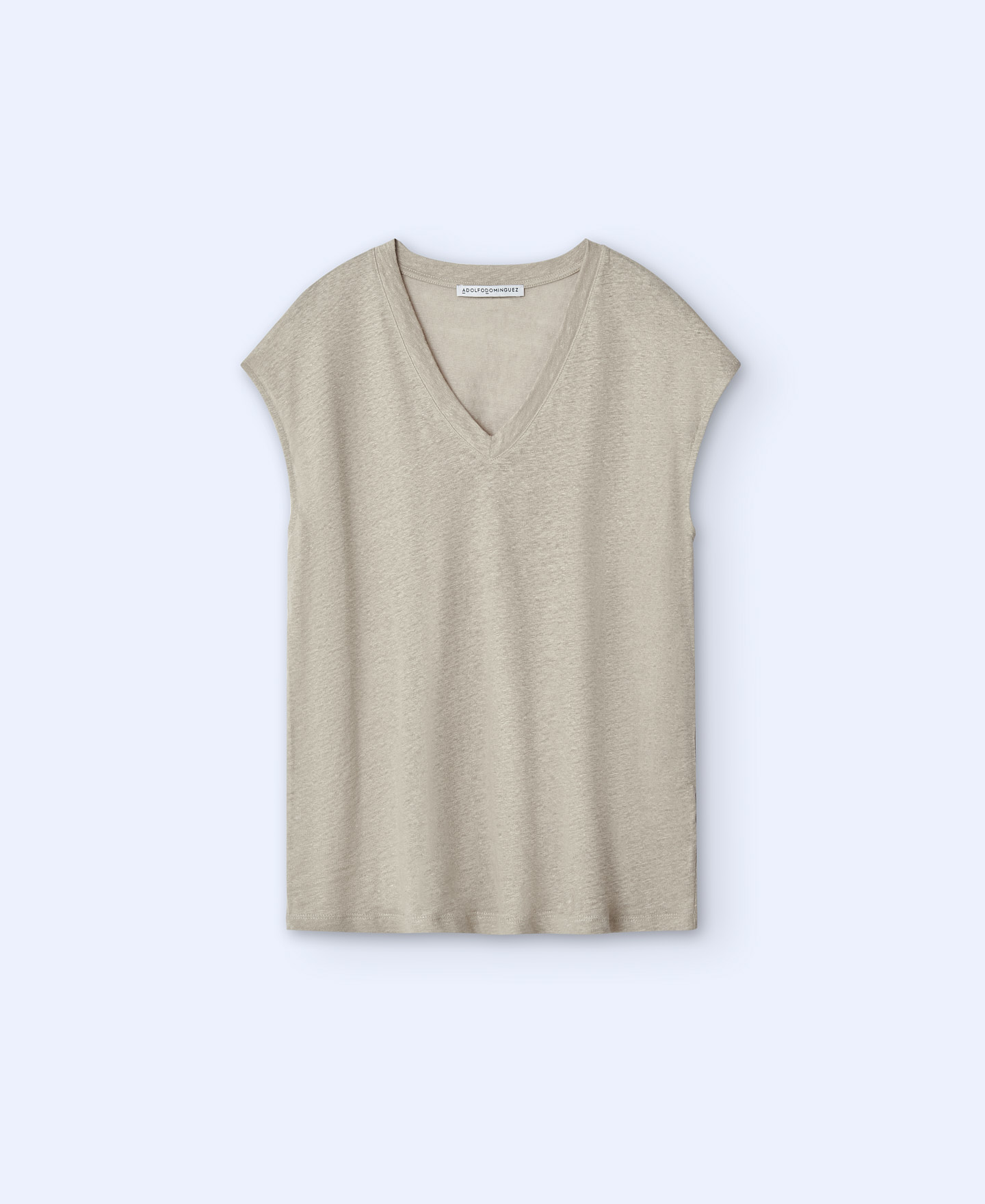 Camiseta sin mangas en lino image number 0