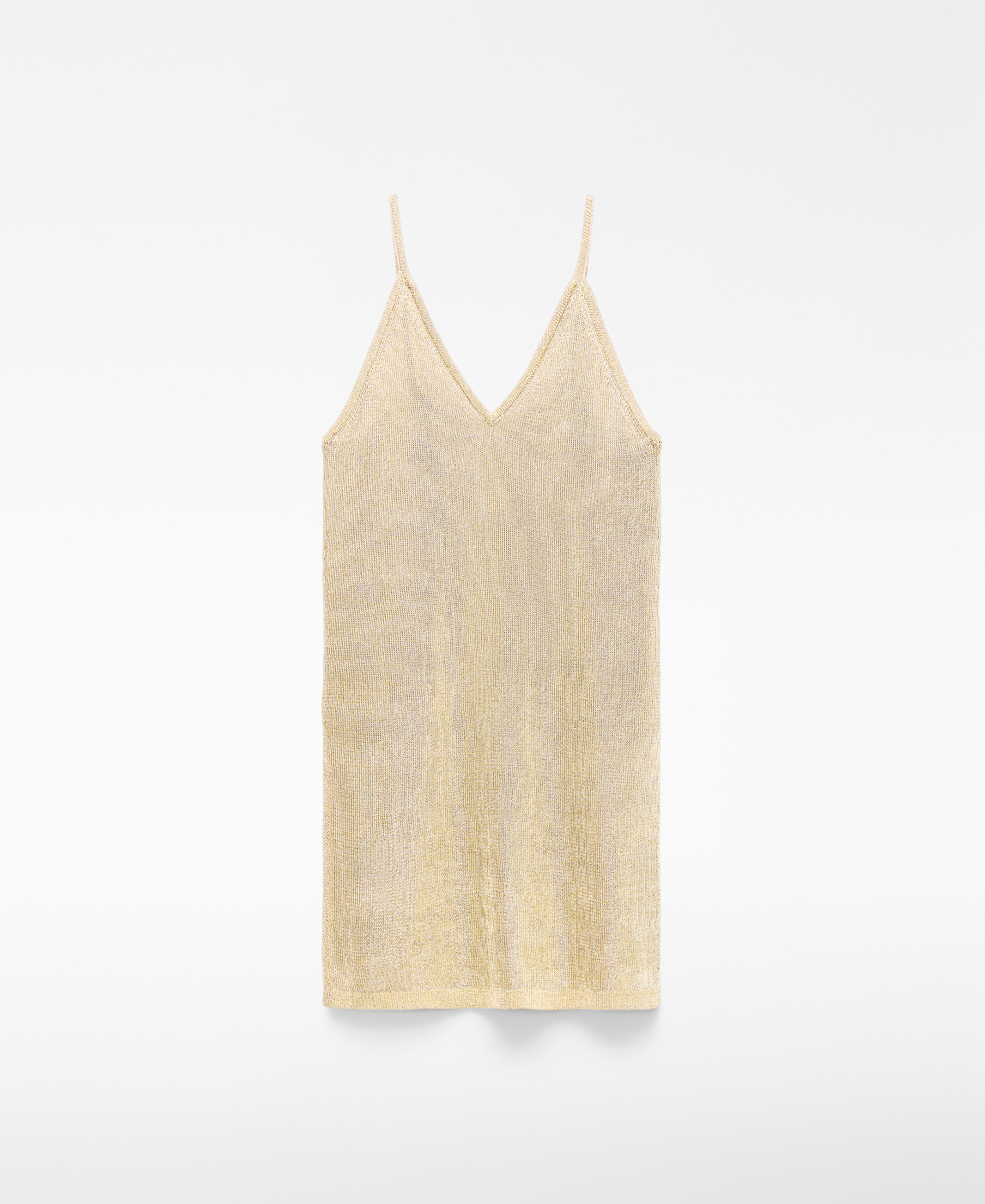 Metallic knit strappy top image number 4