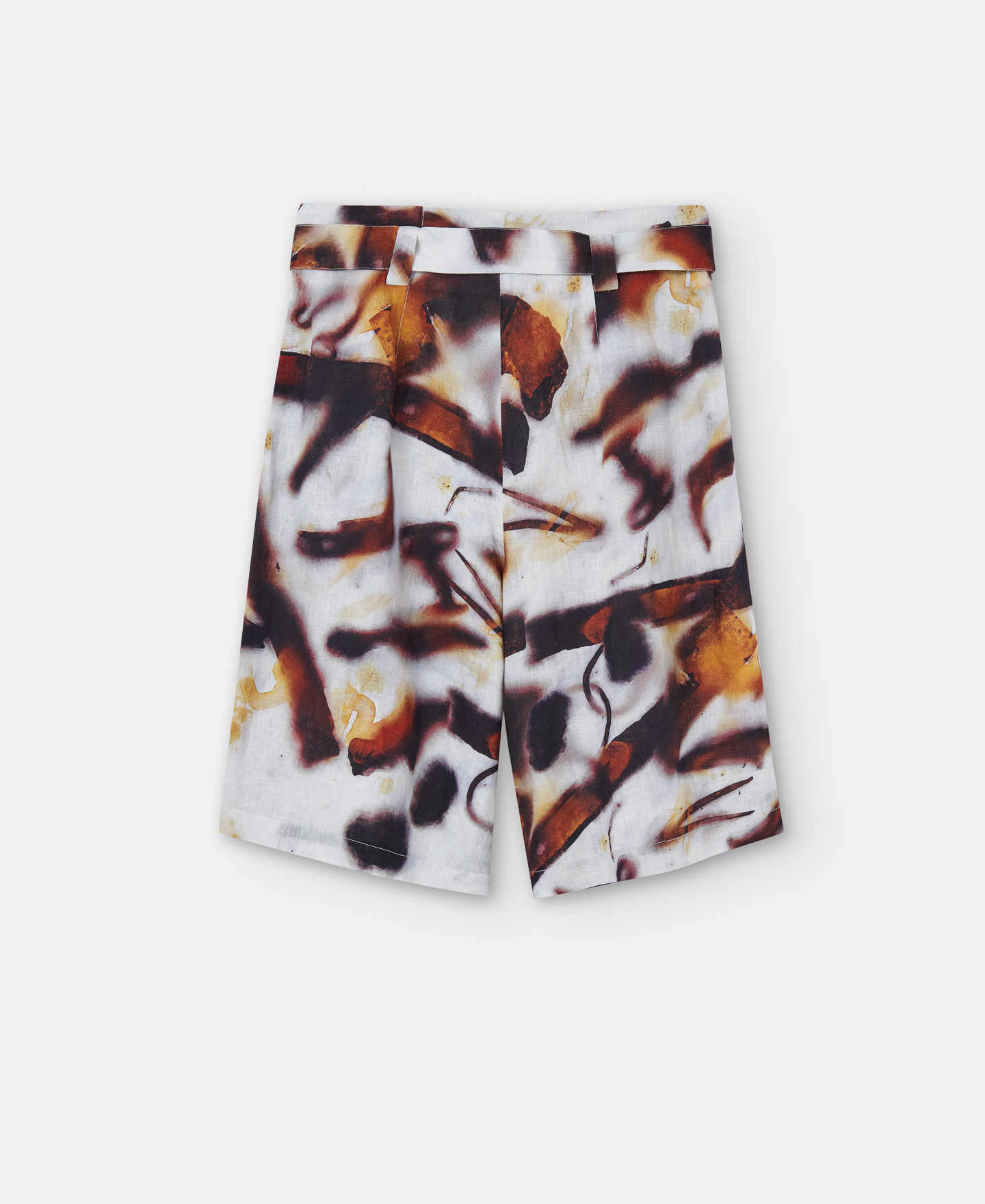 Knee-length linen Bermuda shorts image number 5
