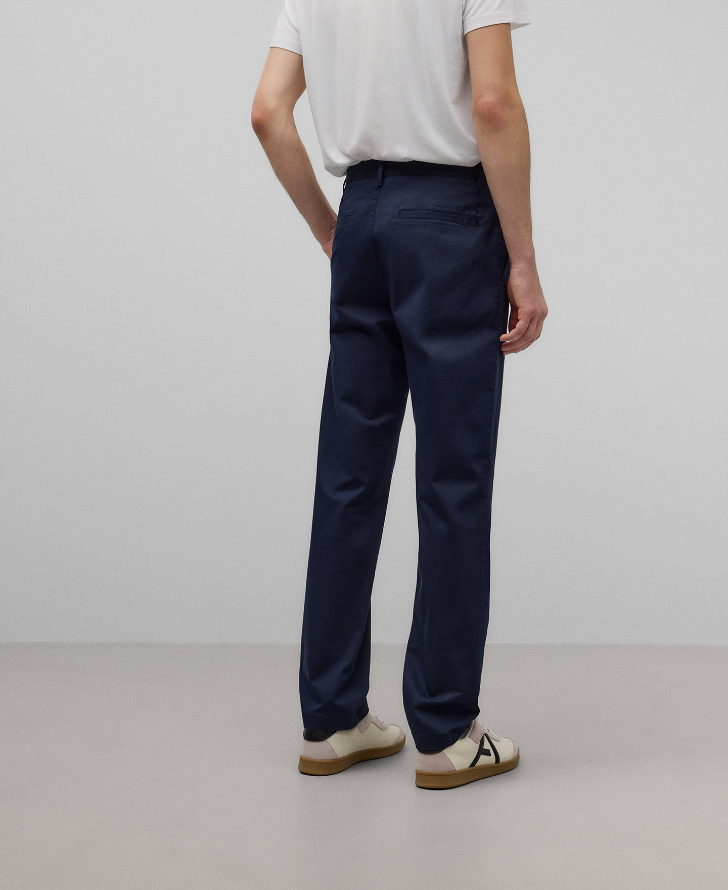 Cotton twill chino trousers man image number 2