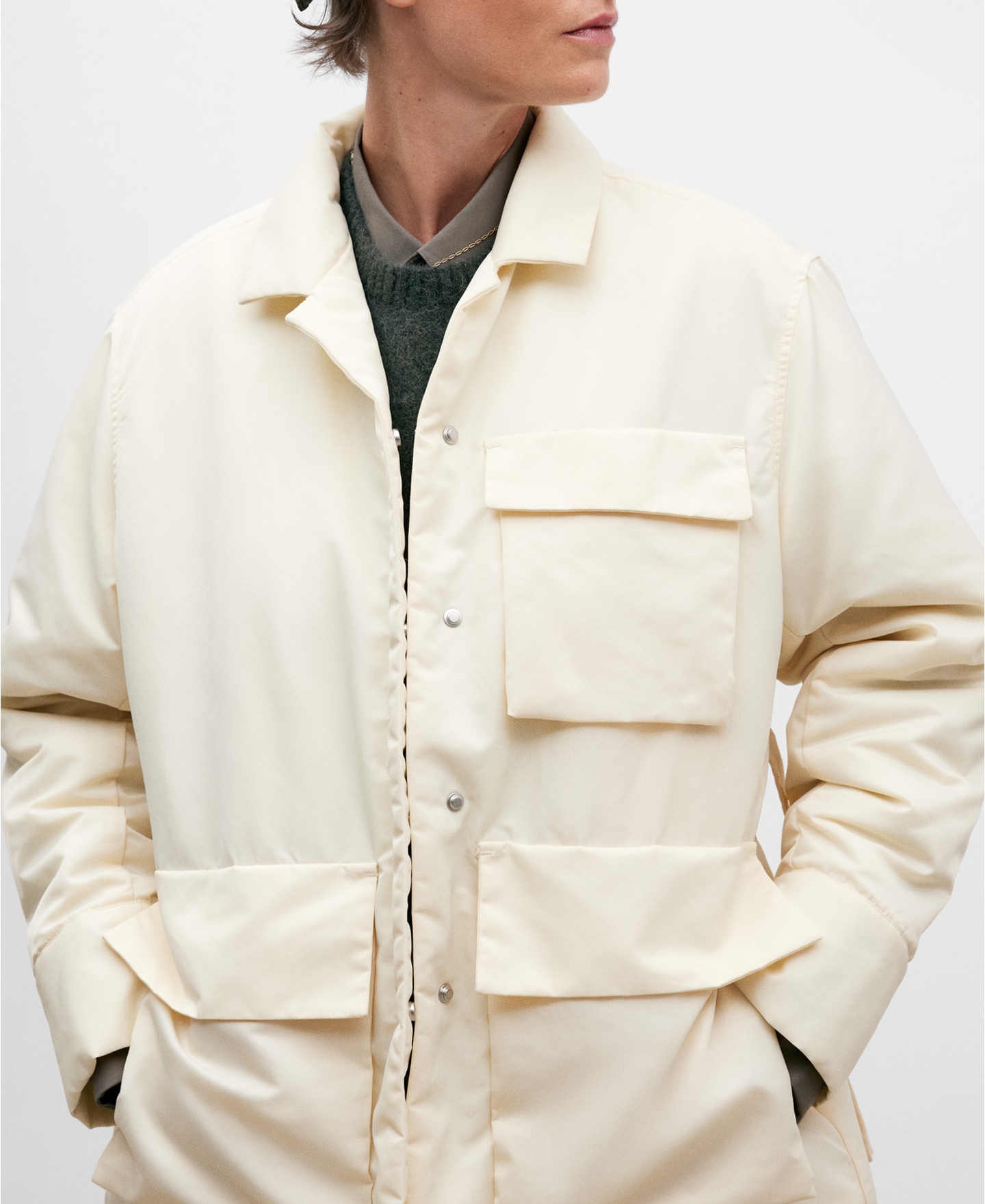 Veste longue en nylon femme image number 3