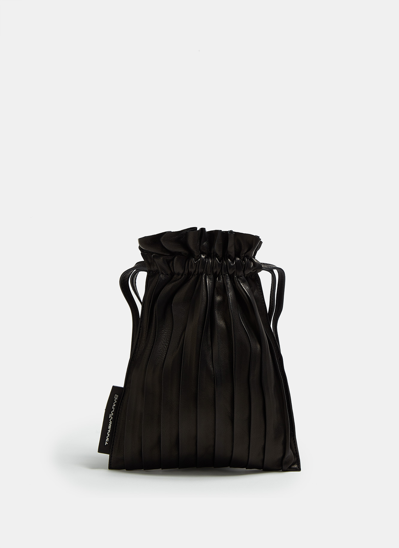Mini crossbody bag in pleated leather image number 0